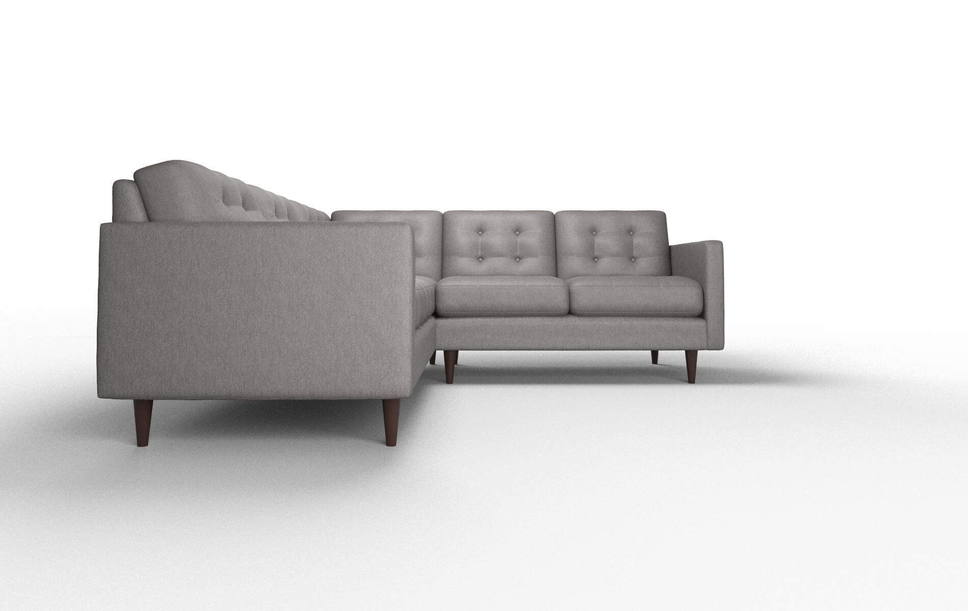 Oslo Cosmo Charcoal Sectional espresso legs 2
