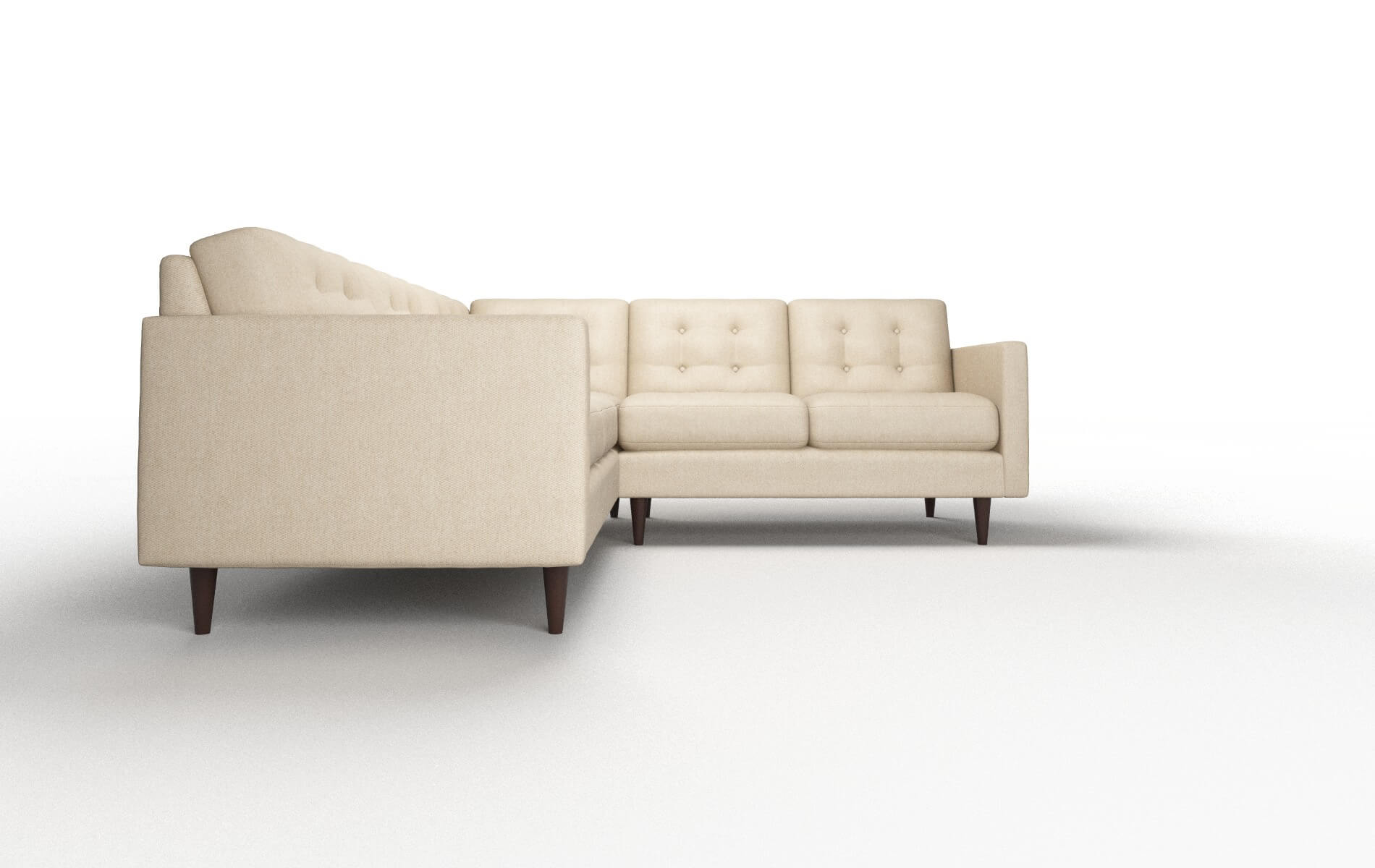 Oslo Cosmo Fawn Sectional espresso legs 2