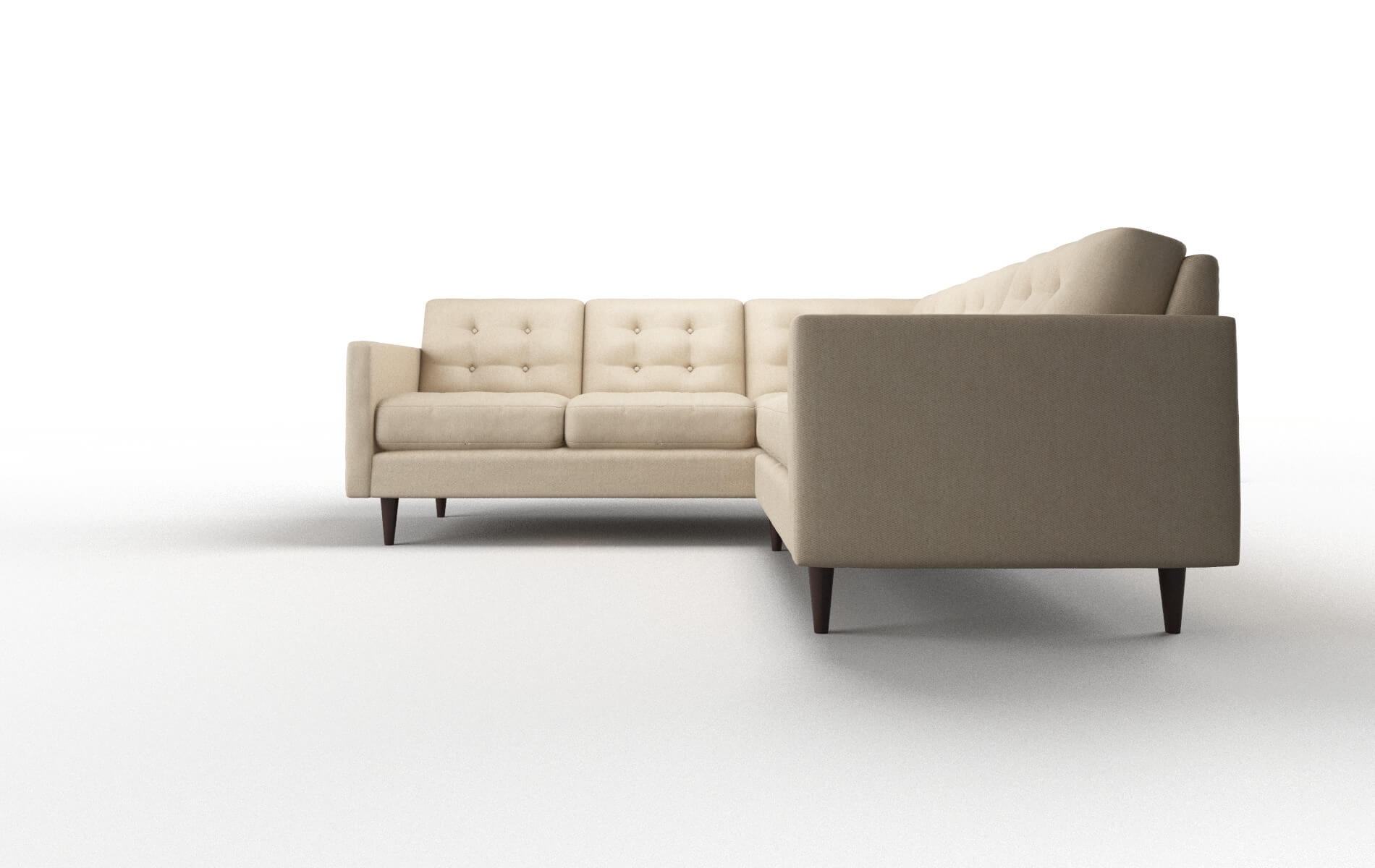 Oslo Cosmo Fawn Sectional espresso legs 5