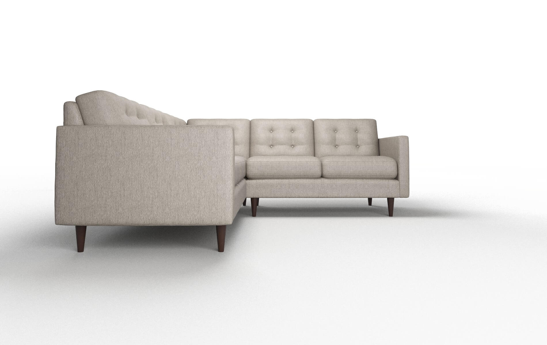 Oslo Cosmo Taupe Sectional espresso legs 2