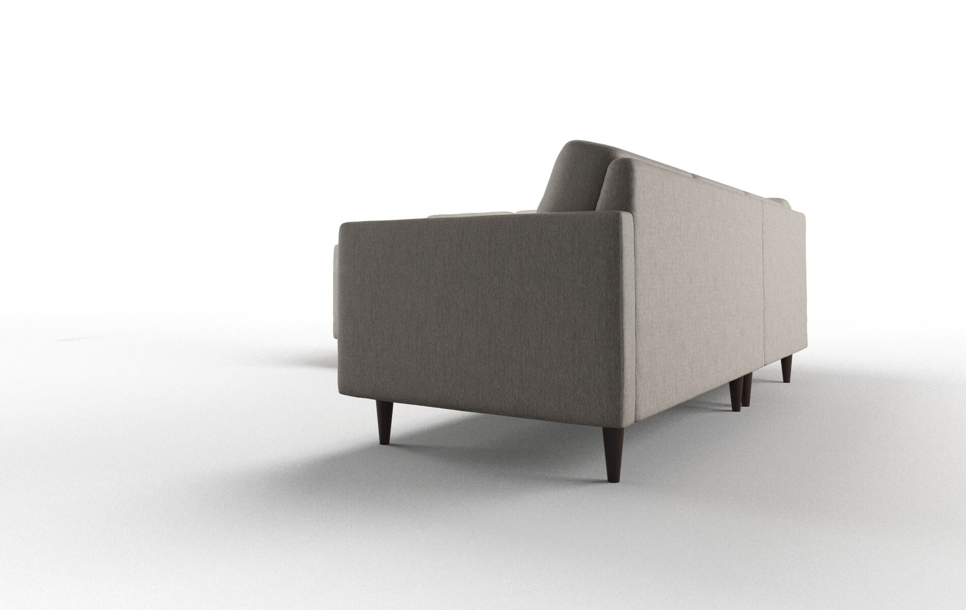 Oslo Cosmo Taupe Sectional espresso legs 4