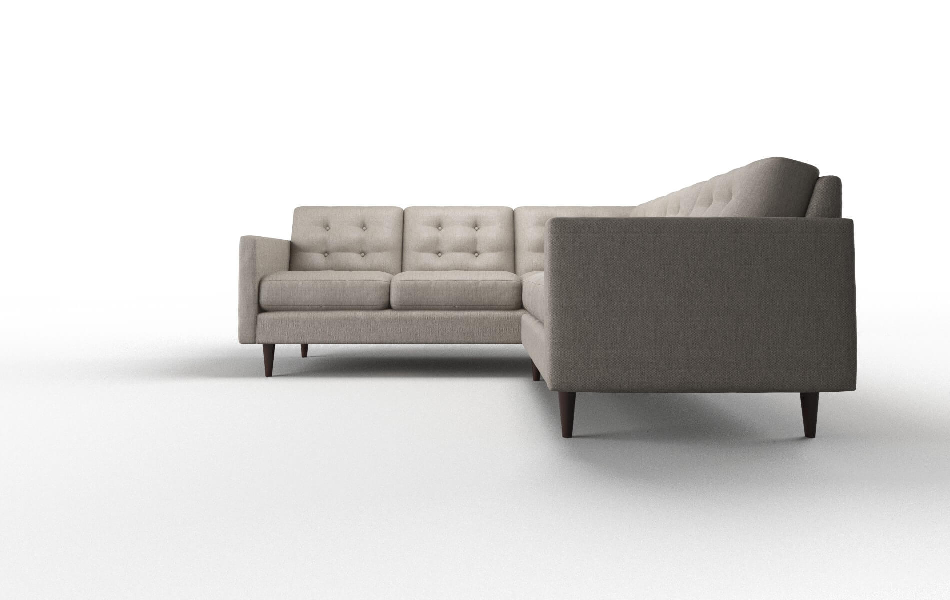 Oslo Cosmo Taupe Sectional espresso legs 5