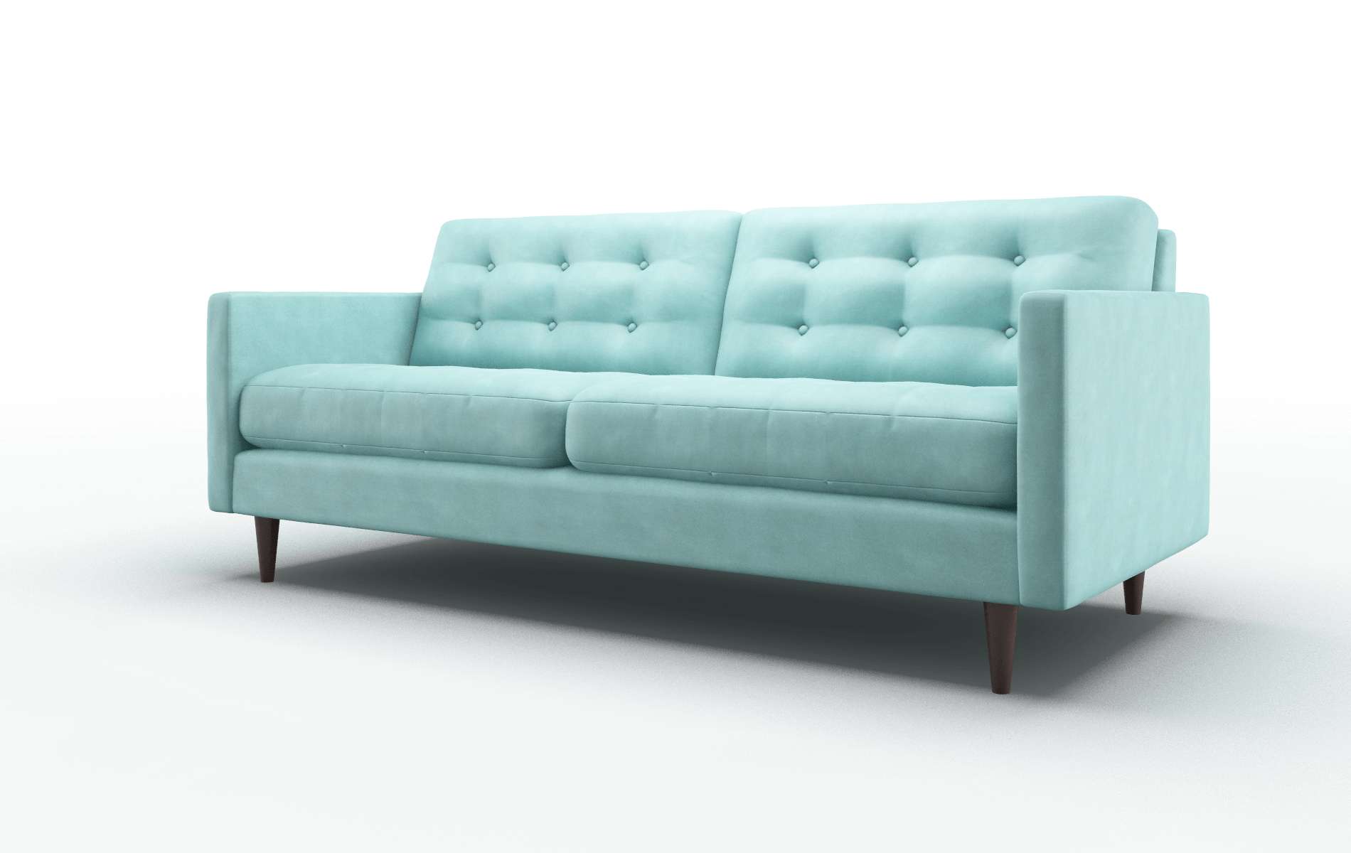 Oslo Curious Turquoise Sofa espresso legs 4