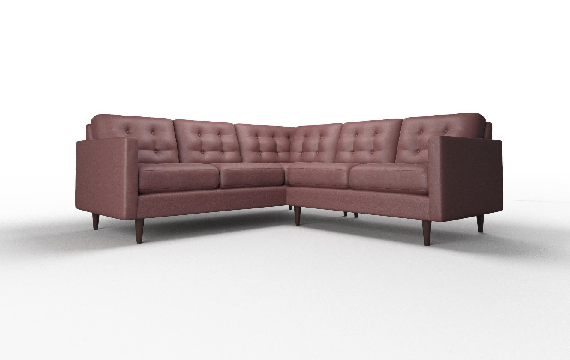 Oslo Derby Berry Sectional espresso legs 1