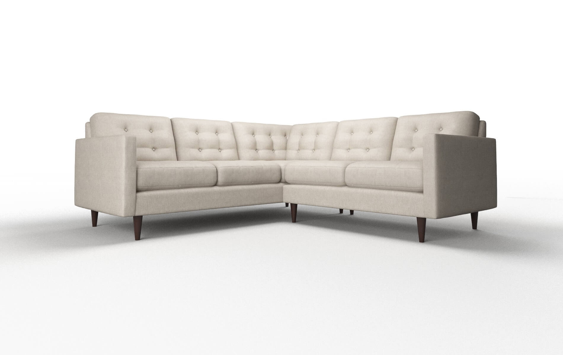 Oslo Derby linen Sectional Espresso Legs  1