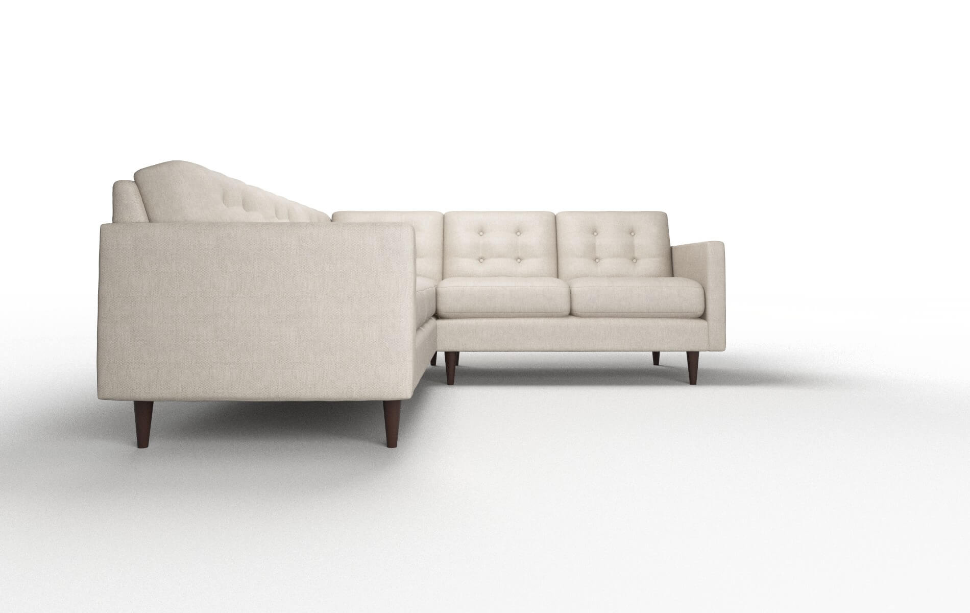 Oslo Derby Linen Sectional espresso legs 2