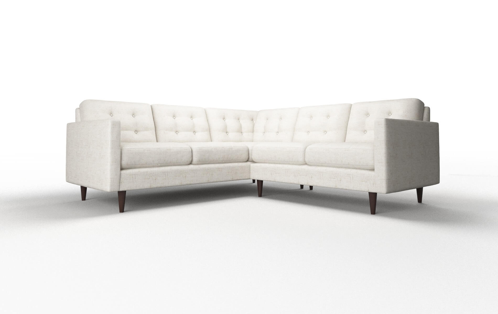 Oslo Derby Taupe Sectional espresso legs 1