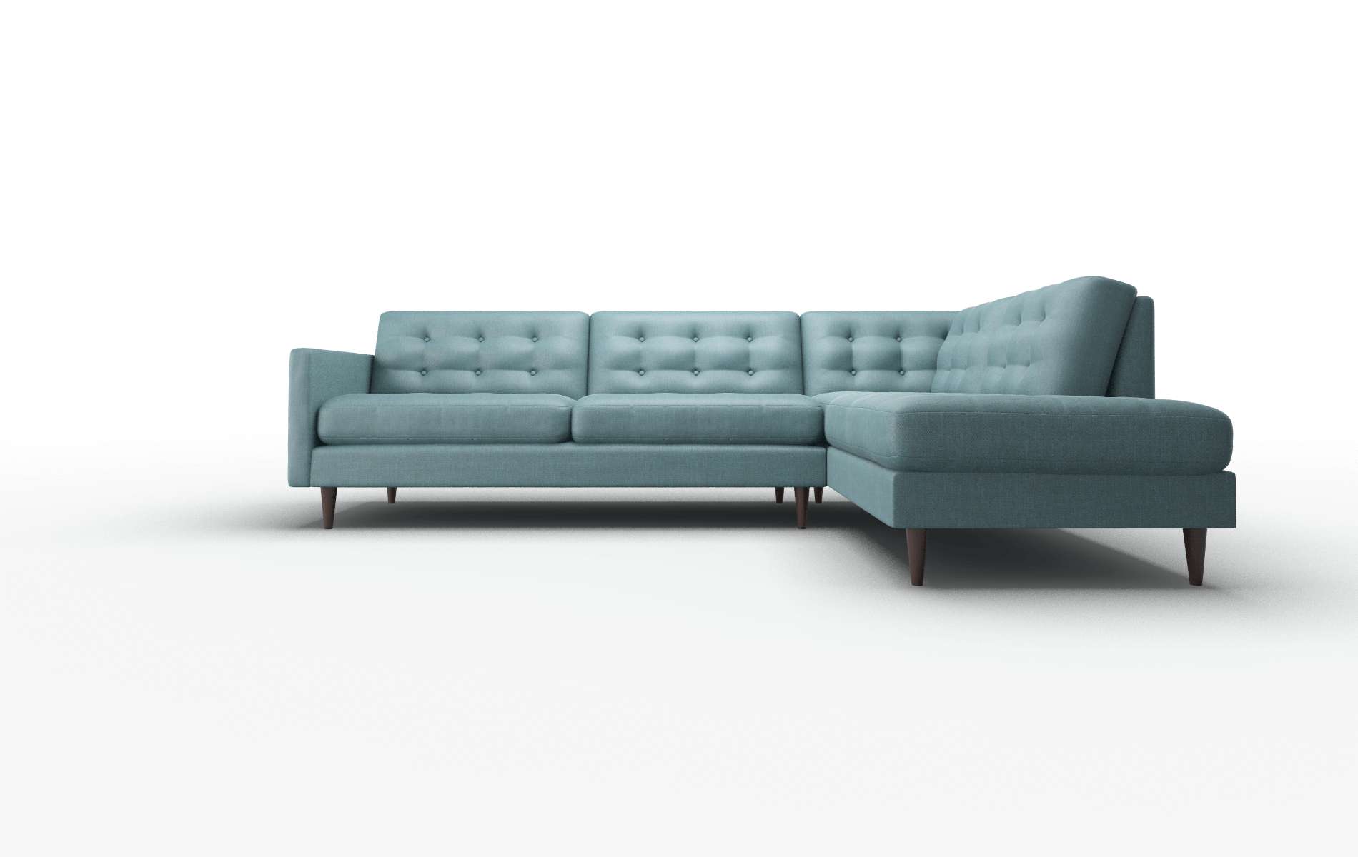 Oslo Elliot Teal Panel espresso legs 1