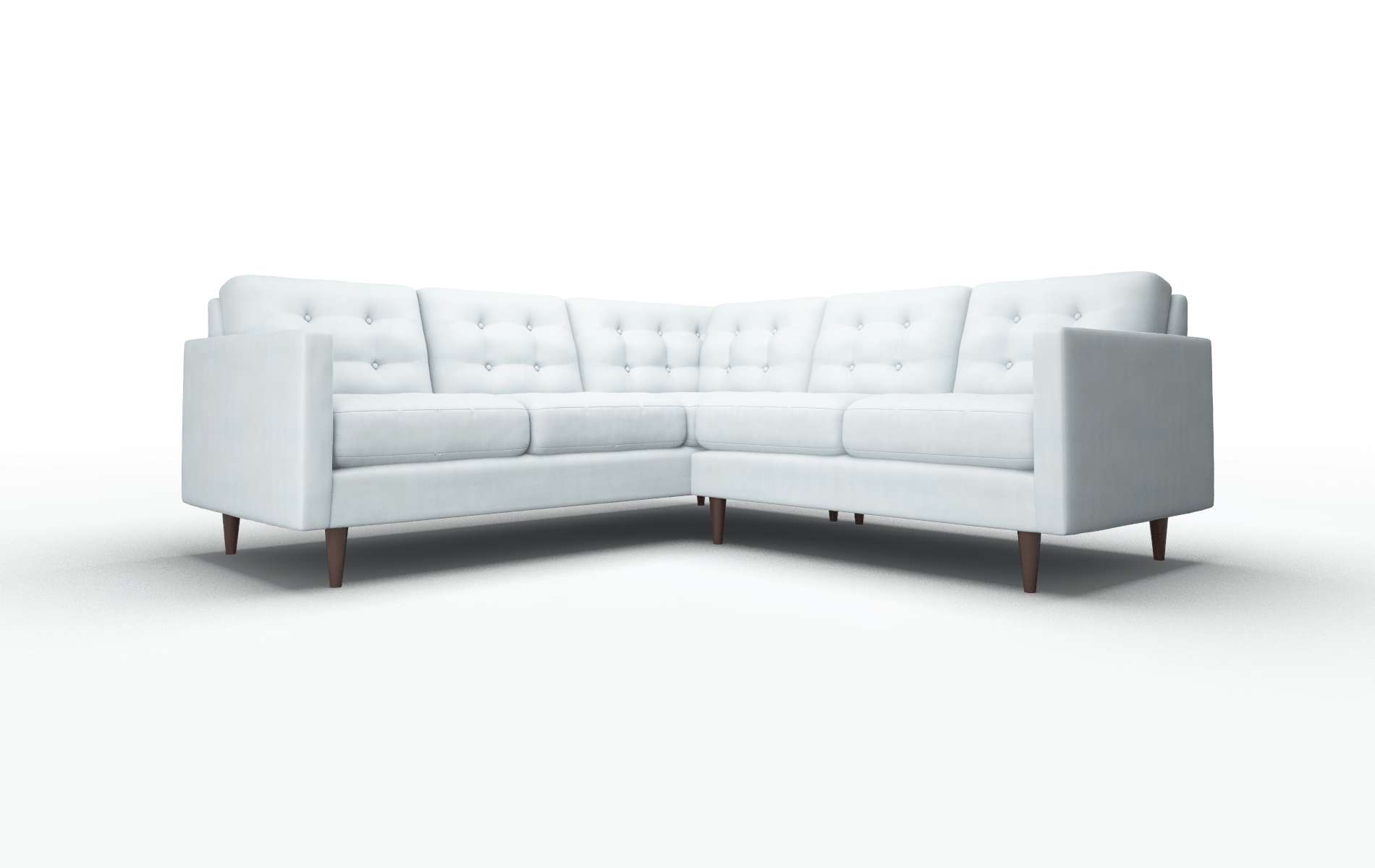 Oslo Hathaway aqua Sectional Espresso Legs  1