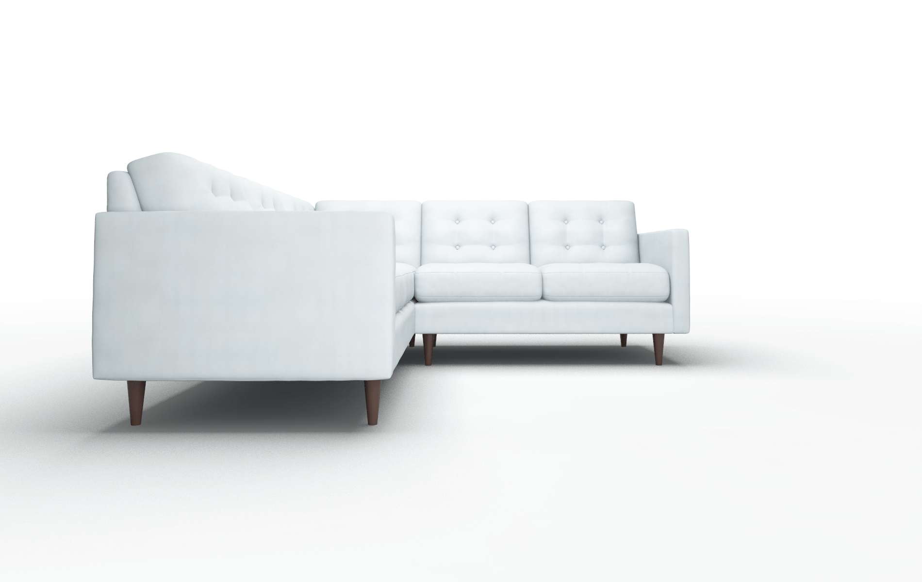 Oslo Hathaway Aqua Sectional espresso legs 2