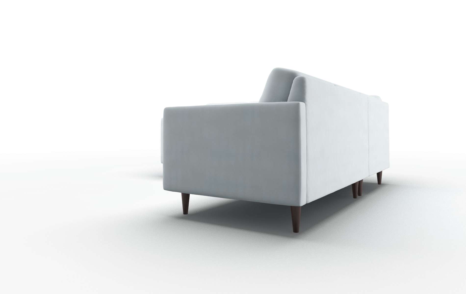 Oslo Hathaway Aqua Sectional espresso legs 4