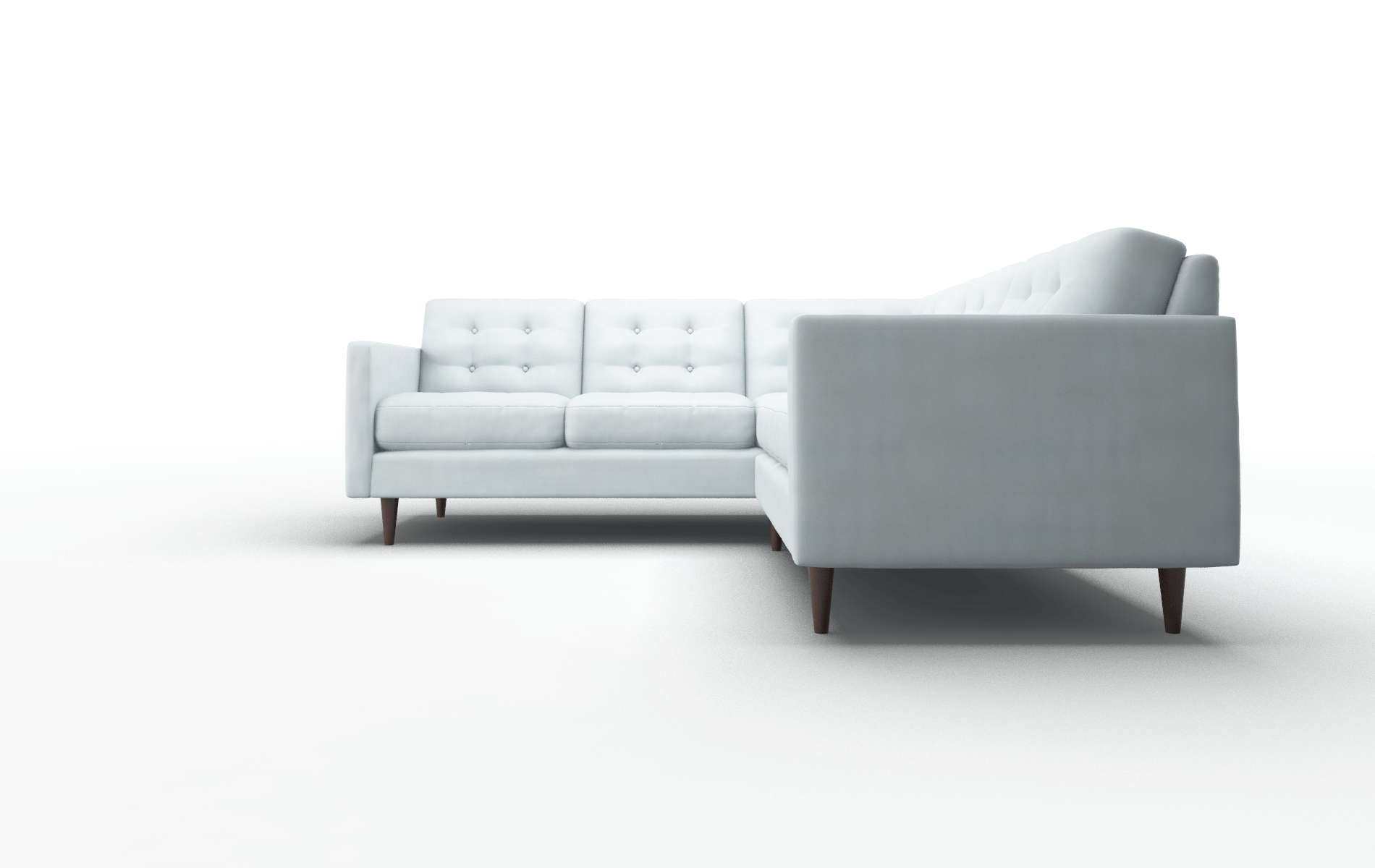 Oslo Hathaway Aqua Sectional espresso legs 5