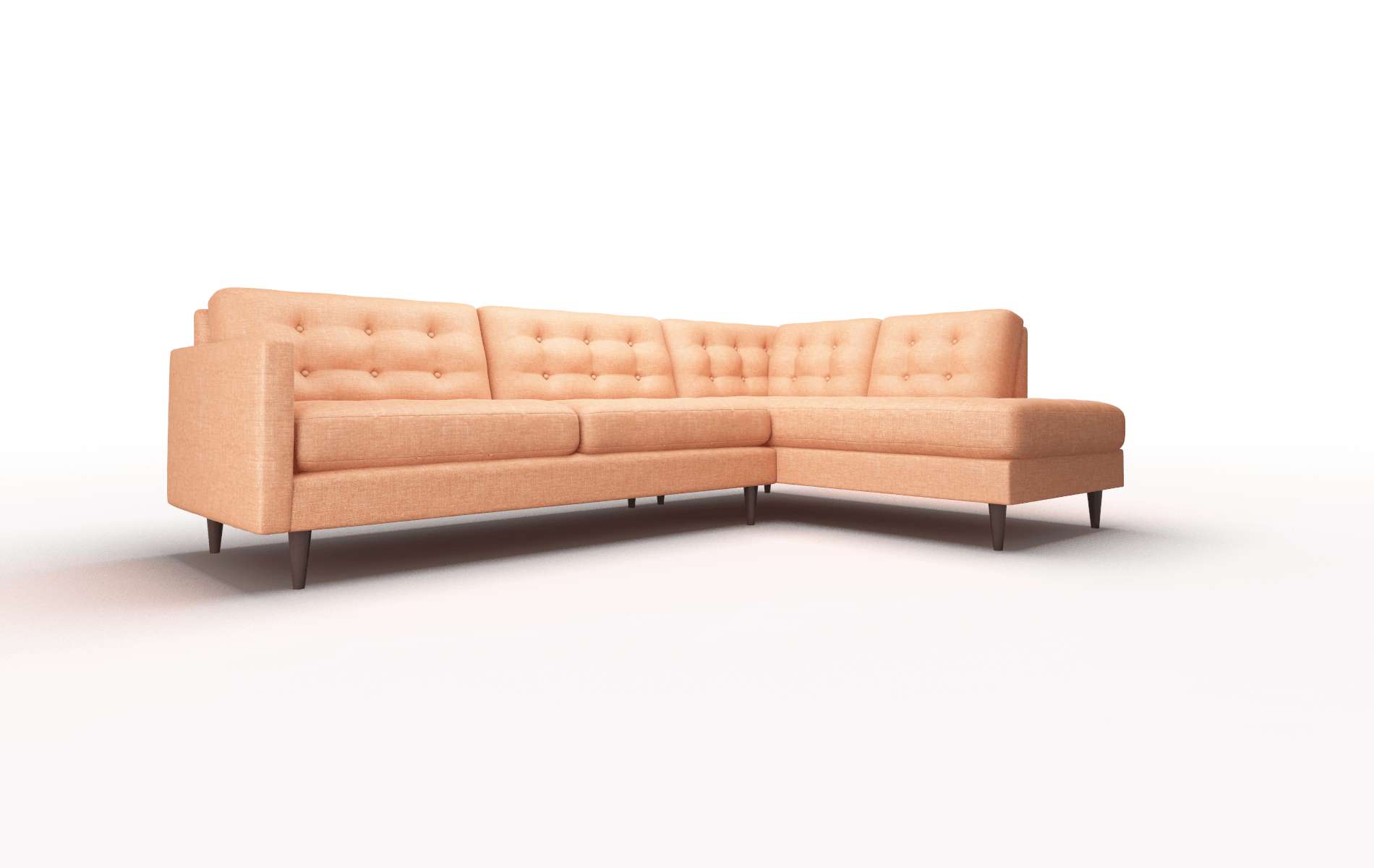Oslo Hepburn Appricot Panel espresso legs 2