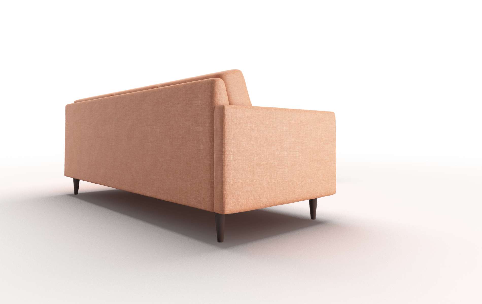 Oslo Hepburn Appricot Sectional espresso legs 3