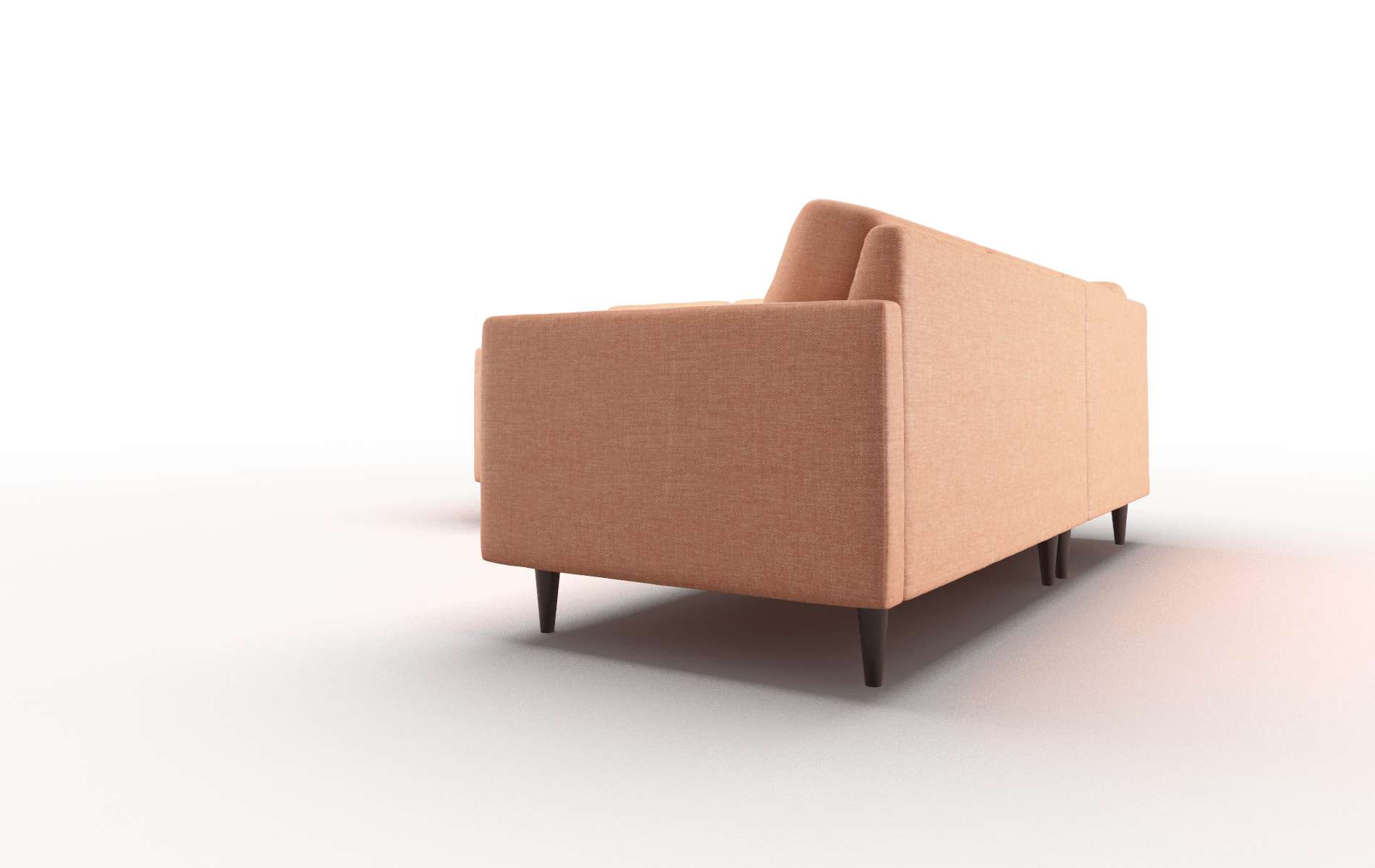 Oslo Hepburn Appricot Sectional espresso legs 4