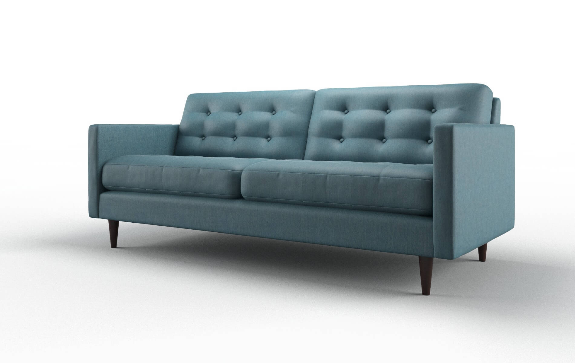 Oslo Hepburn Teal Sofa espresso legs 4