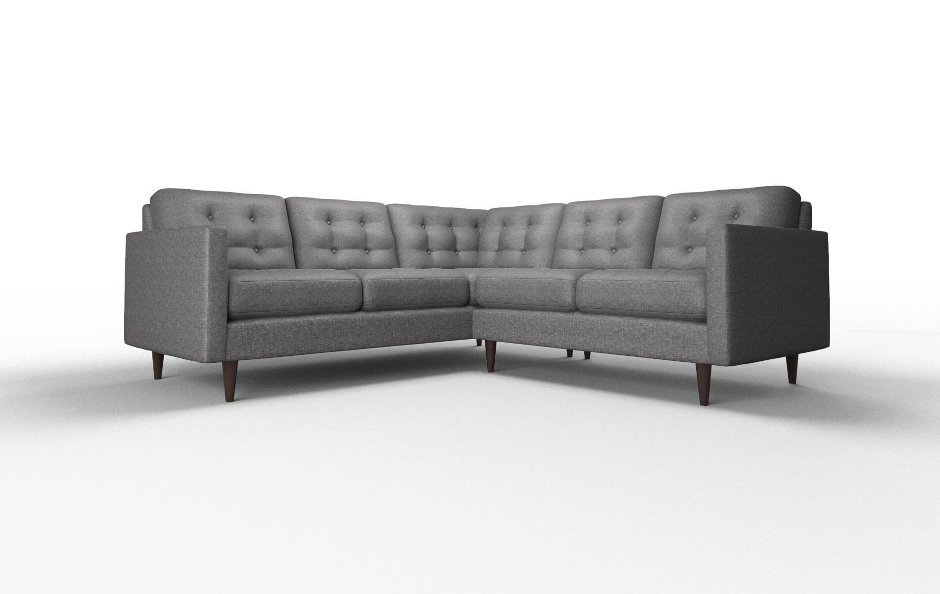 Oslo Insight charcoal Sectional Espresso Legs  1