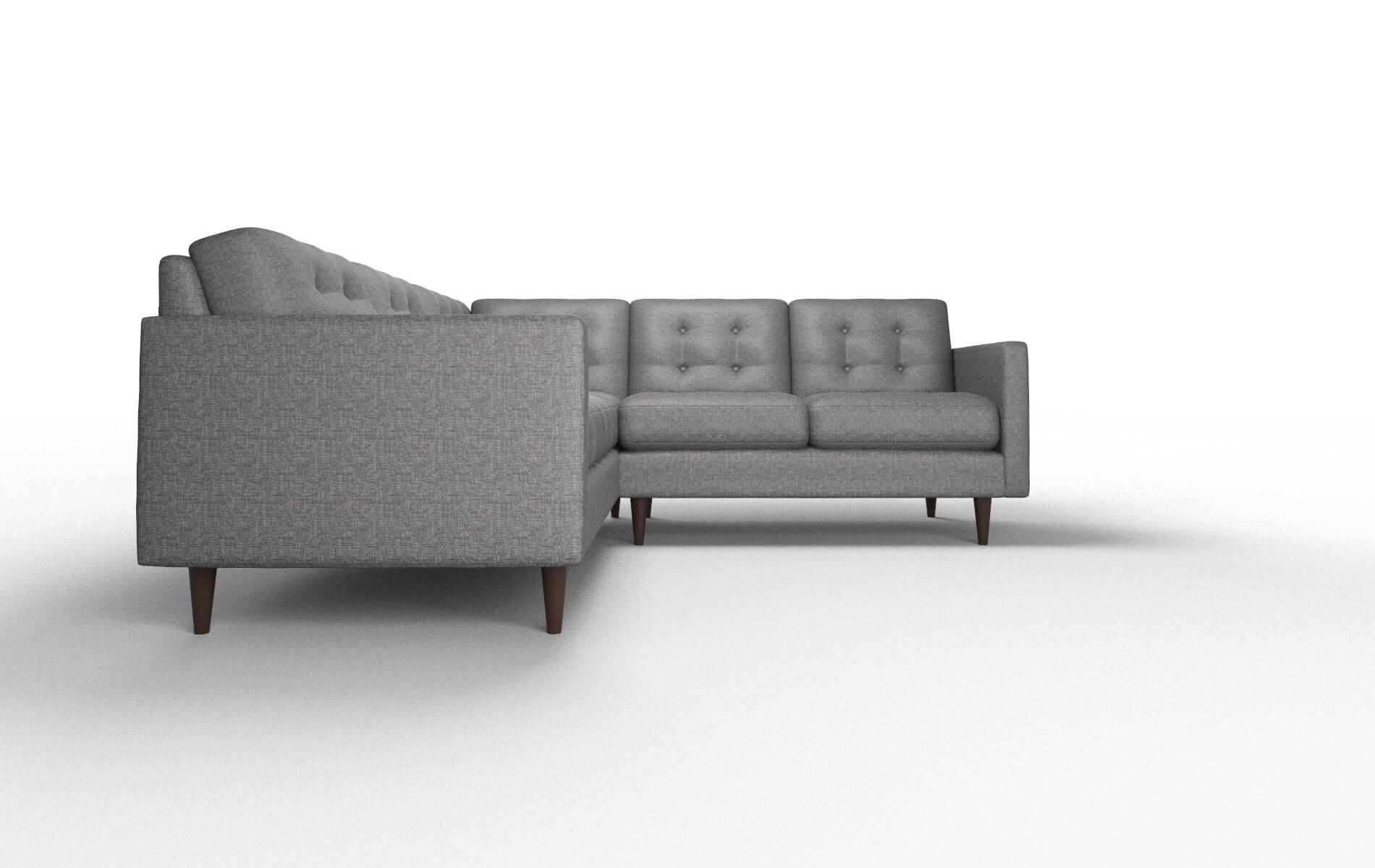 Oslo Insight Charcoal Sectional espresso legs 2
