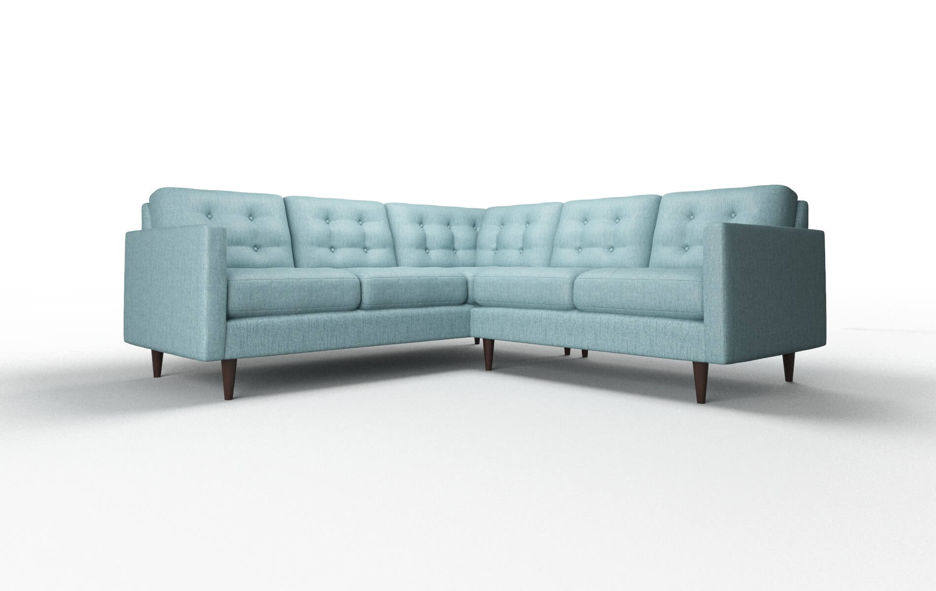 Oslo Insight Peacock Sectional espresso legs 1