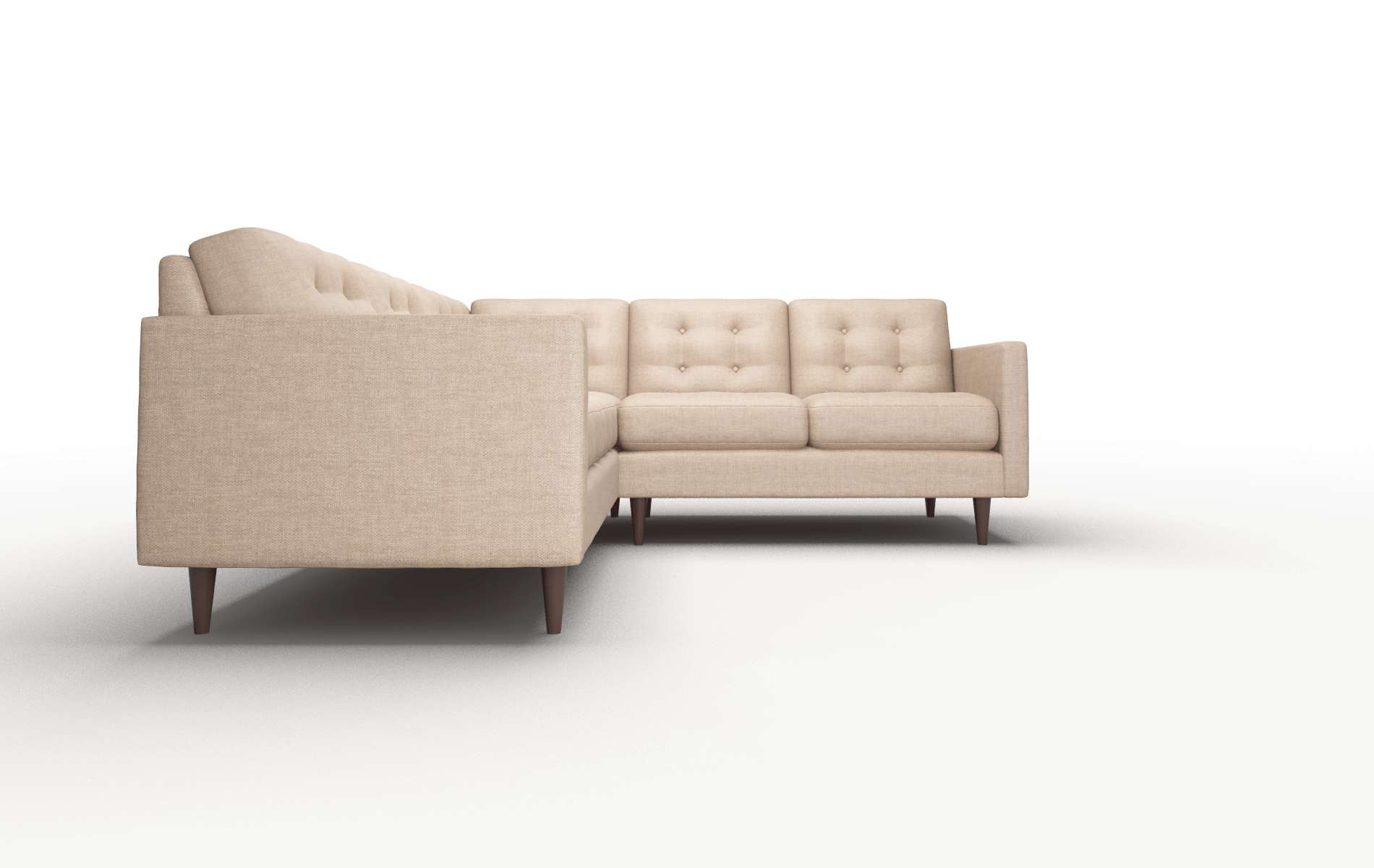 Oslo Keylargo Mink Sectional espresso legs 2