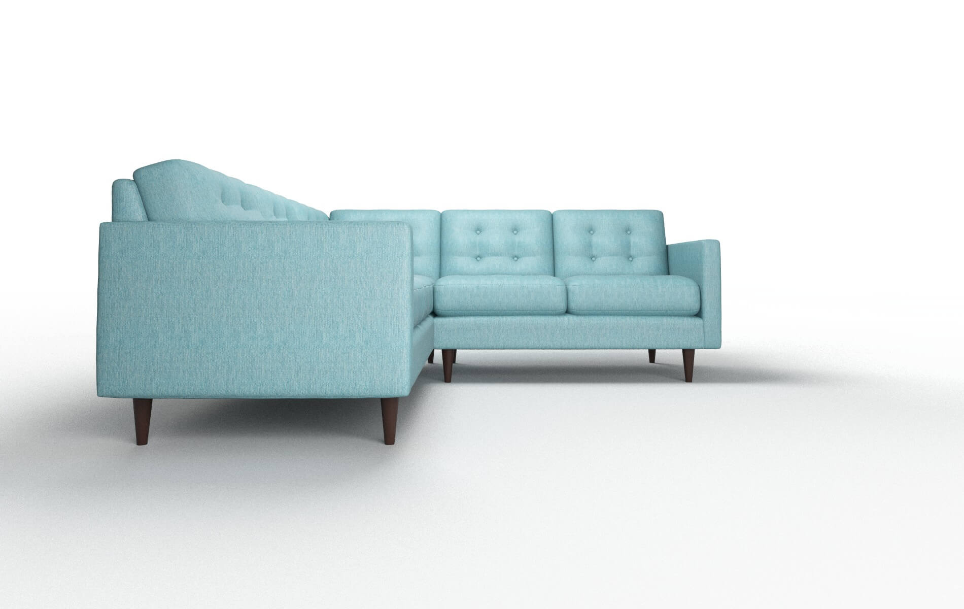 Oslo Lana Peacock Sectional espresso legs 2