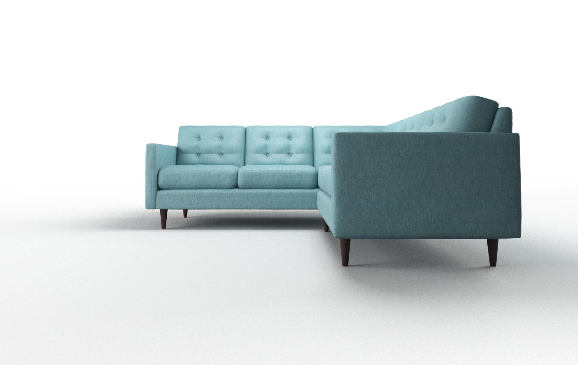 Oslo Lana Peacock Sectional espresso legs 5