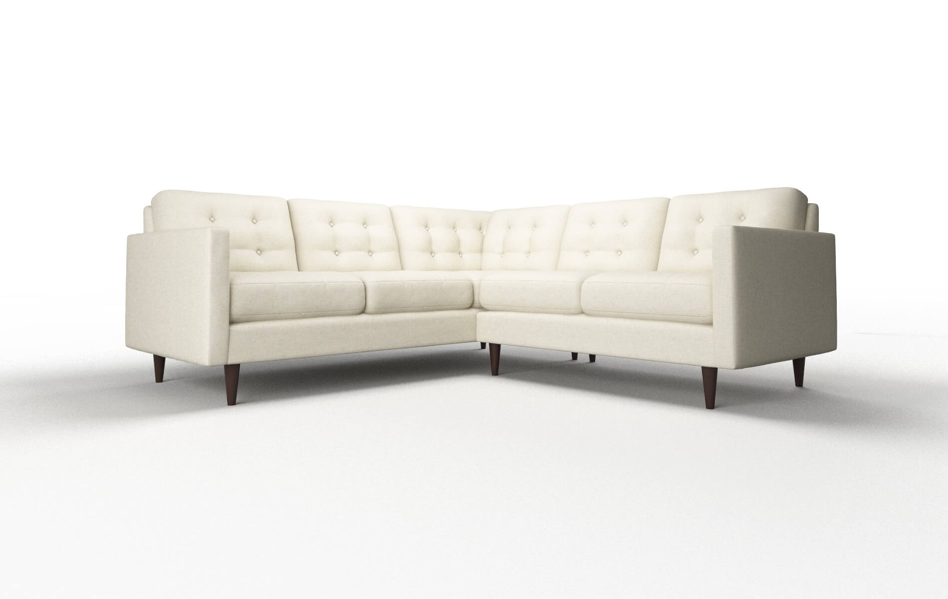 Oslo Lana Sand Sectional espresso legs 1