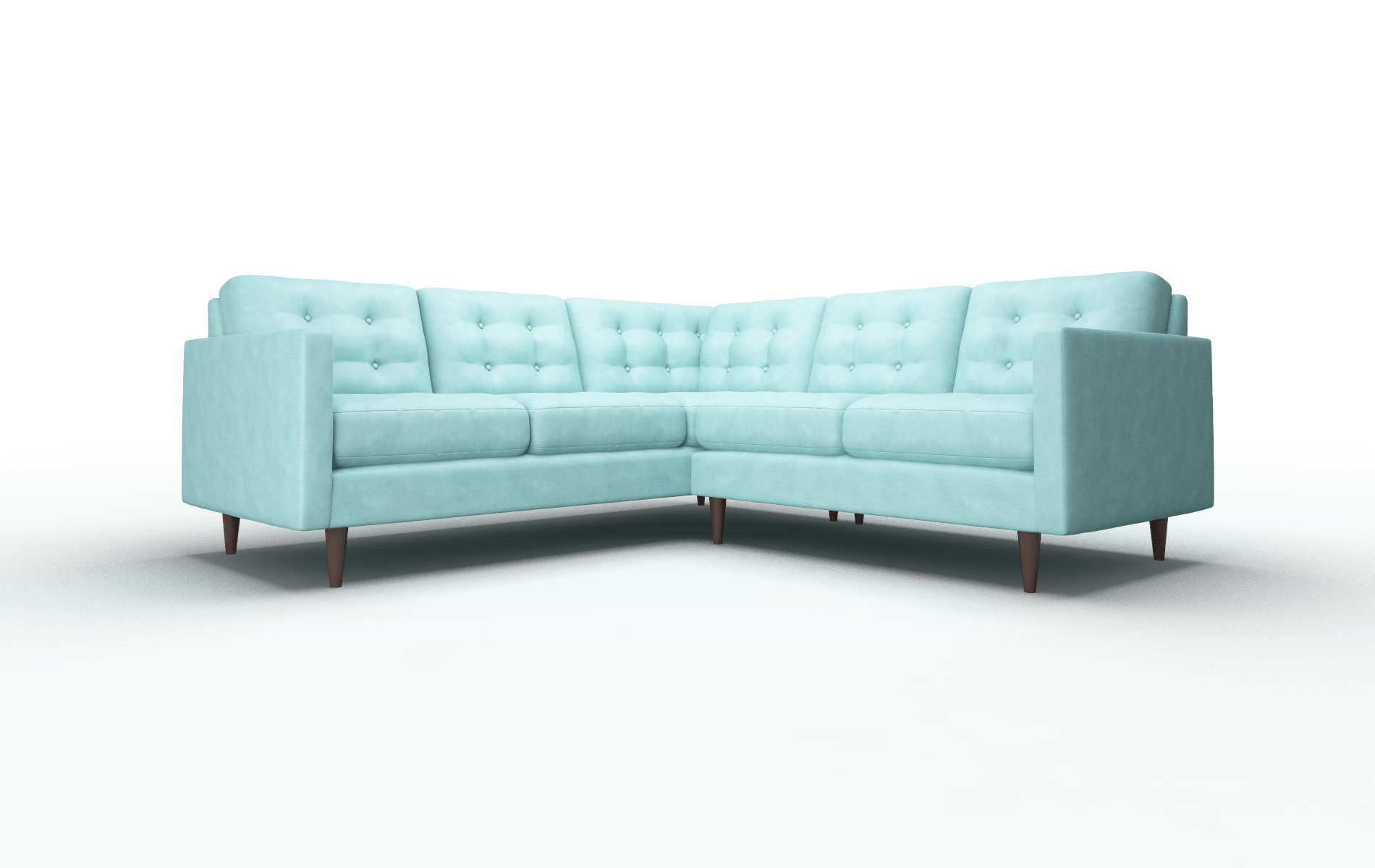 Oslo Leslie Caribbean Sectional espresso legs