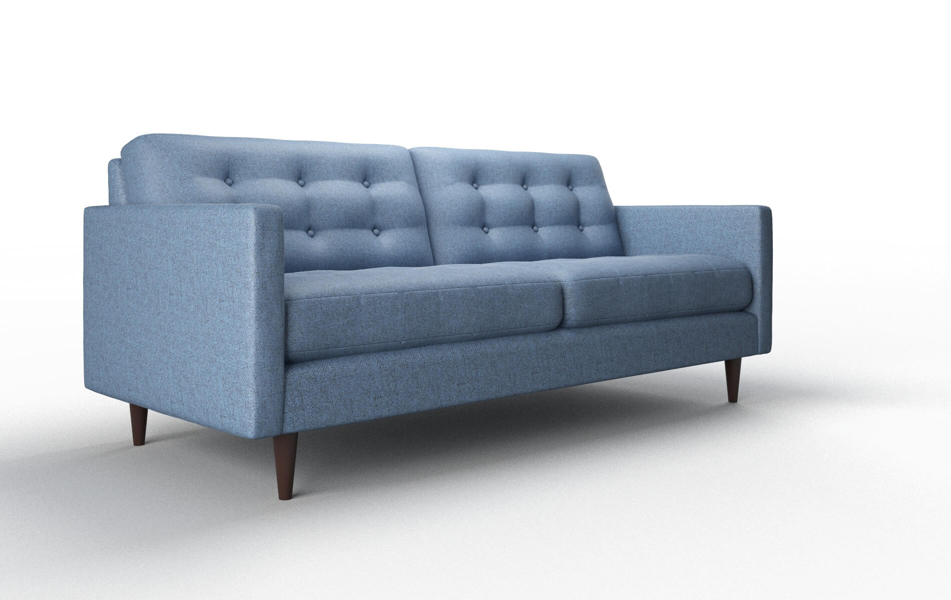 Oslo Leslie Indigo Sofa espresso legs 2