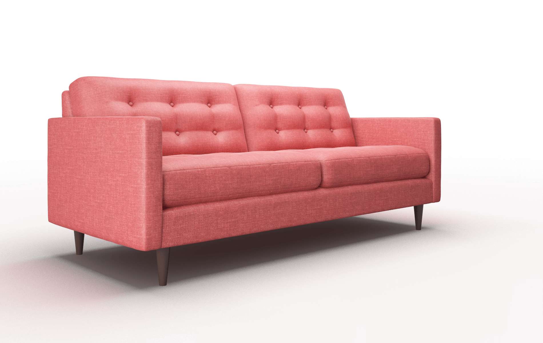 Oslo Leslie Poppy Sofa espresso legs 2