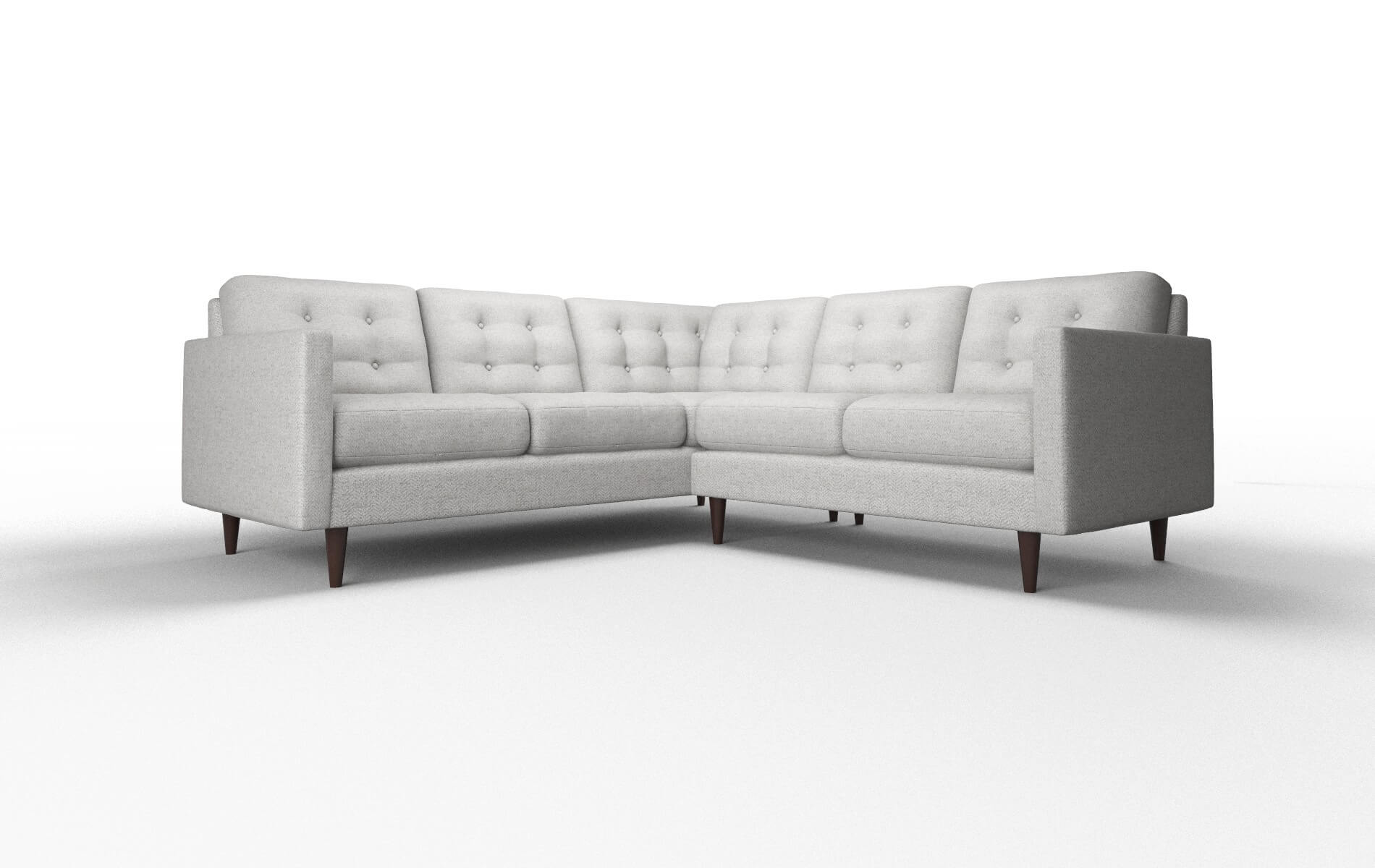 Oslo Malibu-dove Sectional Espresso Legs  1