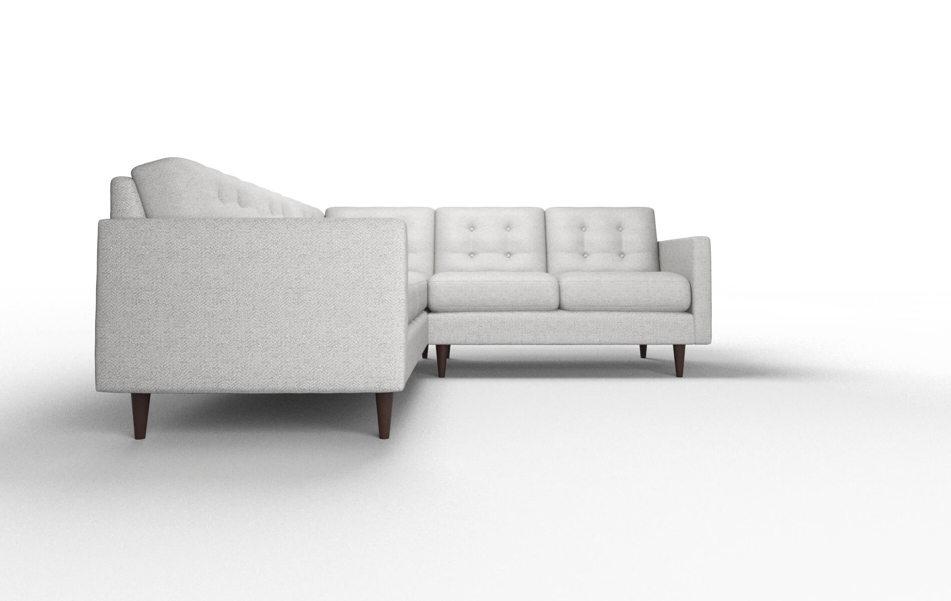 Oslo Malibu Dove Sectional espresso legs 2