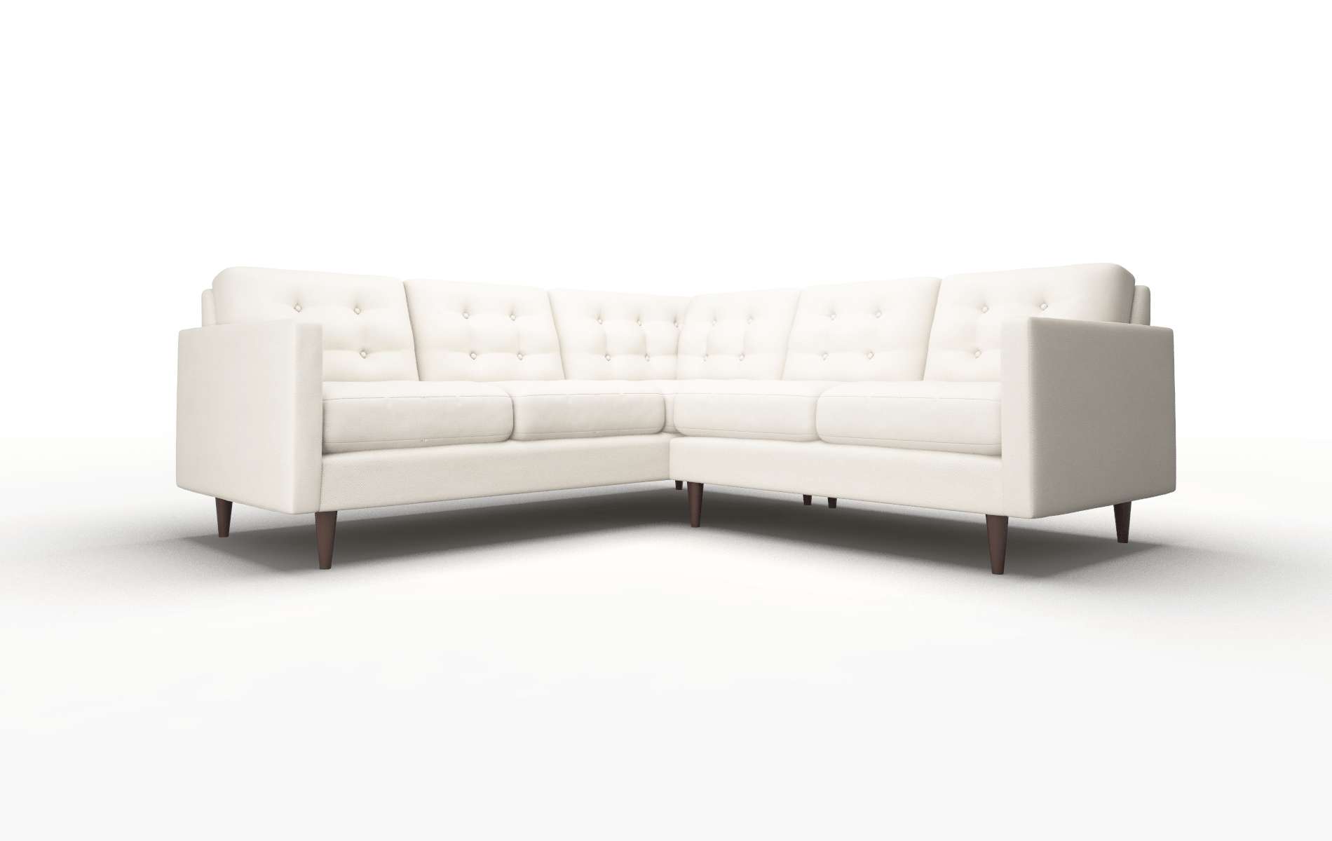 Oslo Malibu linen Sectional Espresso Legs  1