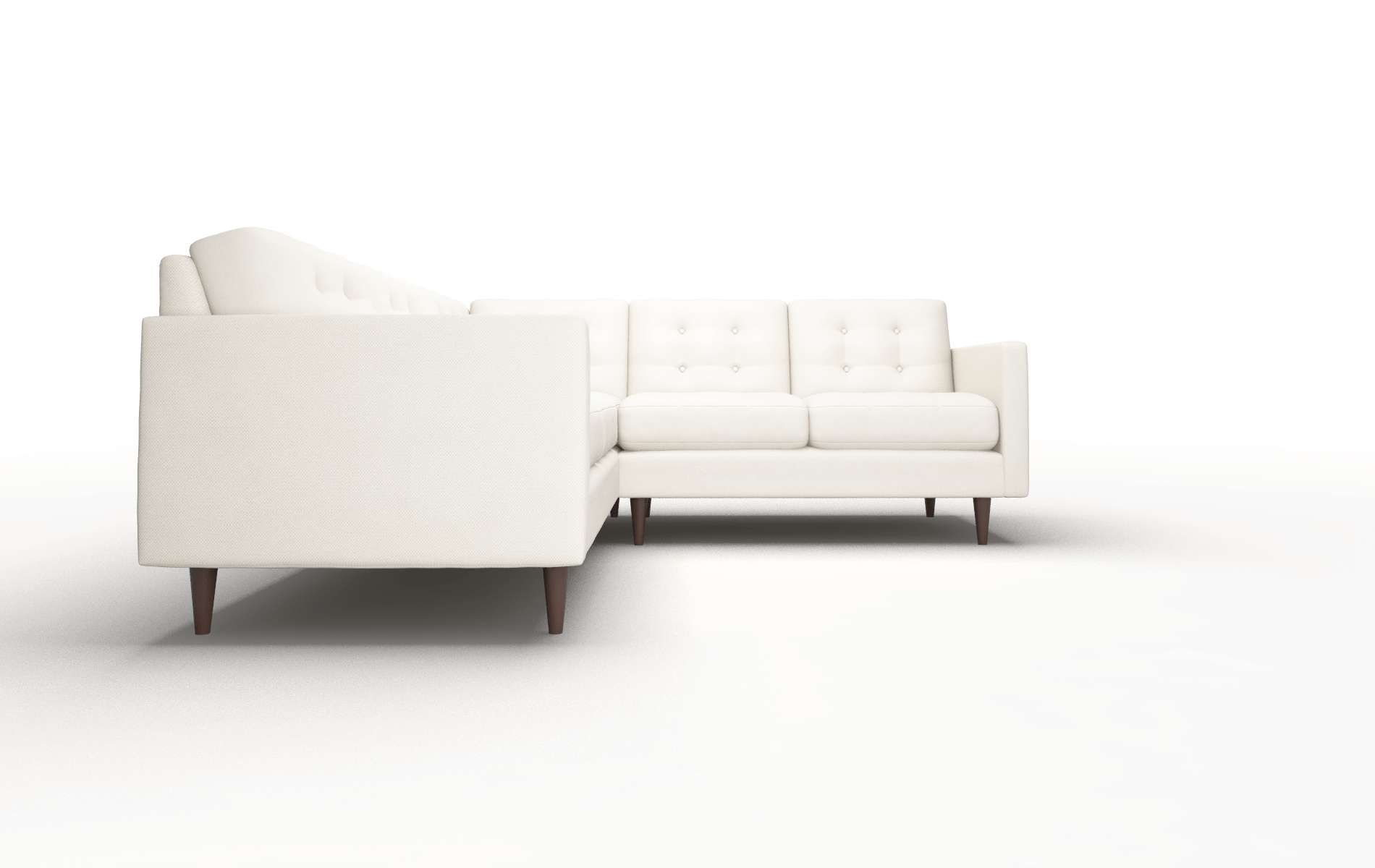 Oslo Malibu Linen Sectional espresso legs 2