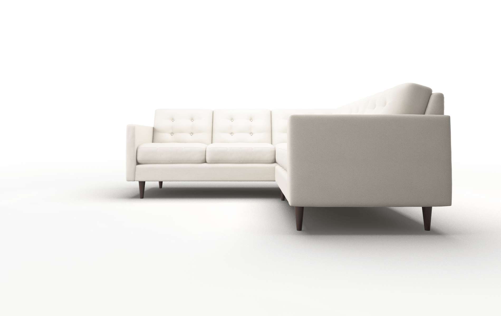 Oslo Malibu Linen Sectional espresso legs 5