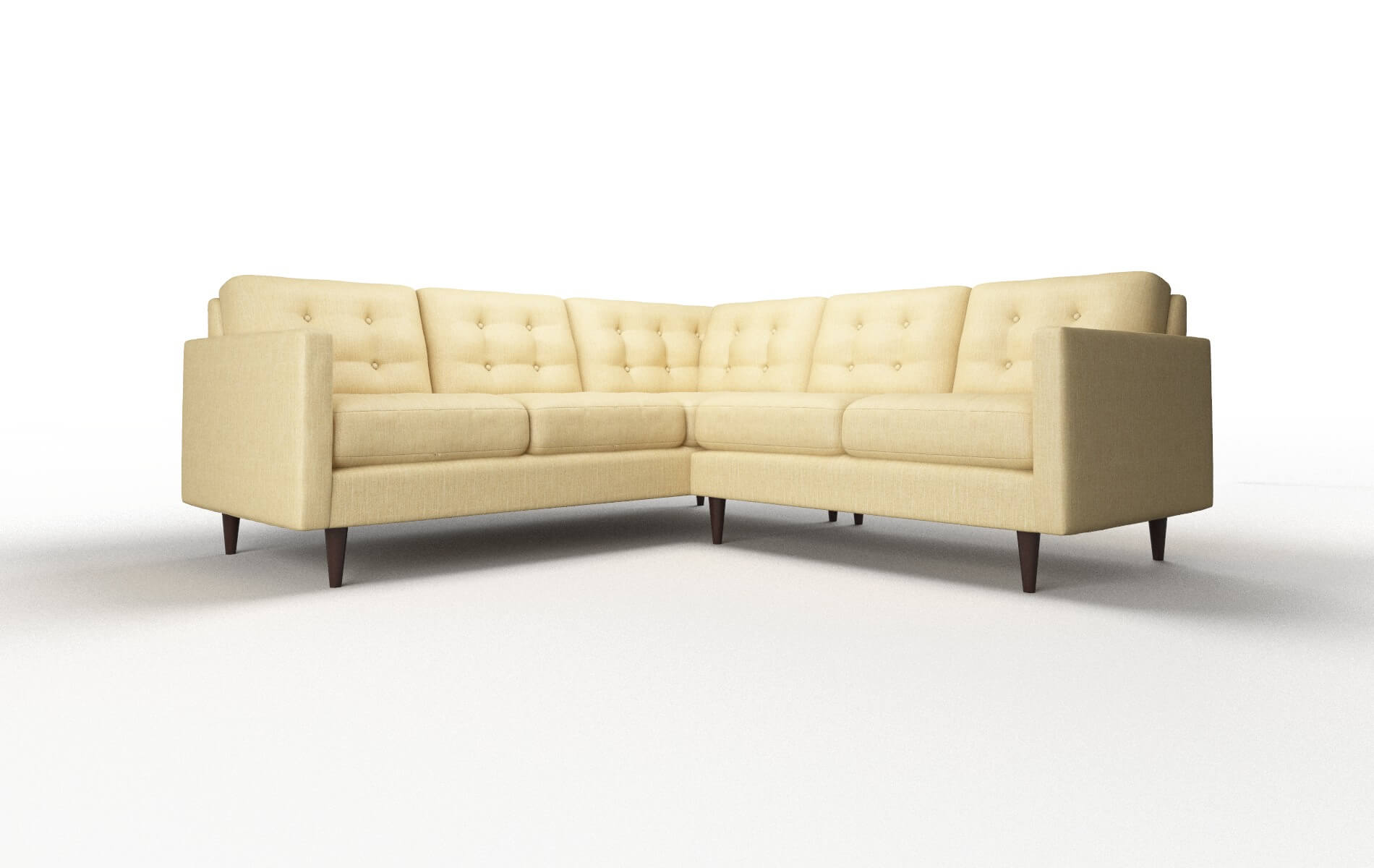 Oslo Malibu maize Sectional Espresso Legs  1
