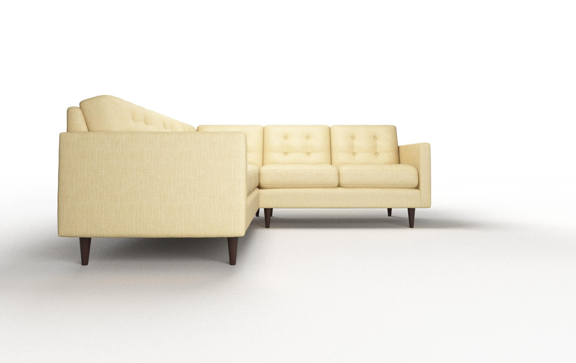 Oslo Malibu Maize Sectional espresso legs 2