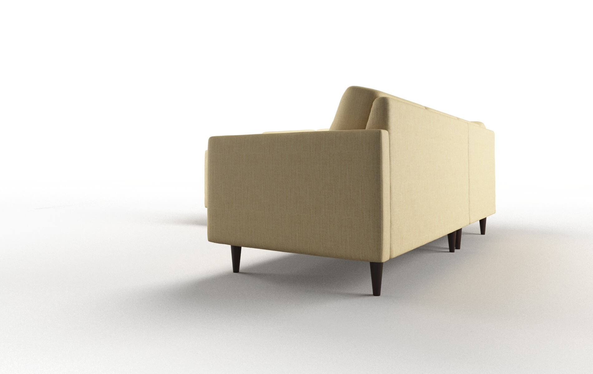 Oslo Malibu Maize Sectional espresso legs 4