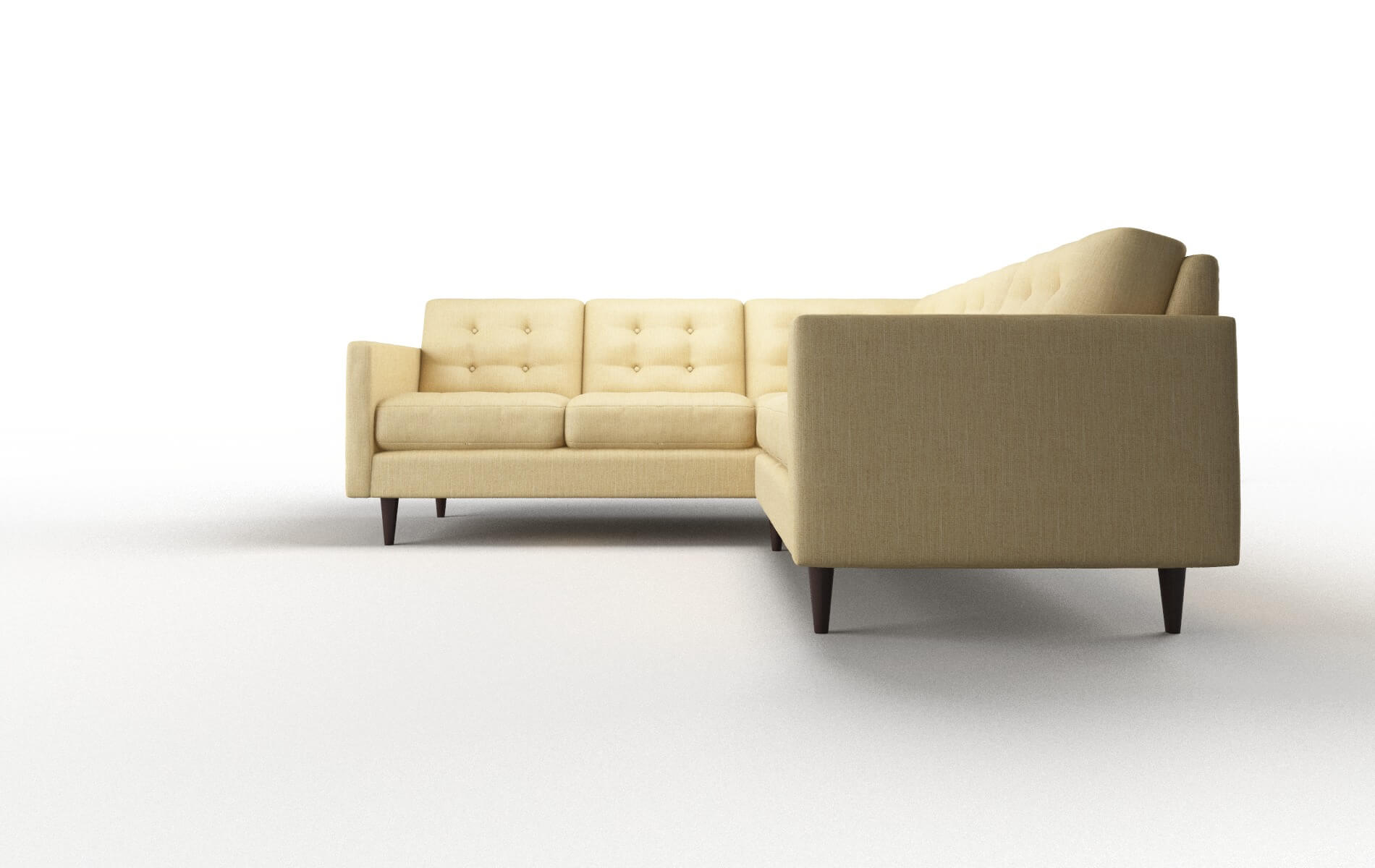 Oslo Malibu Maize Sectional espresso legs 5