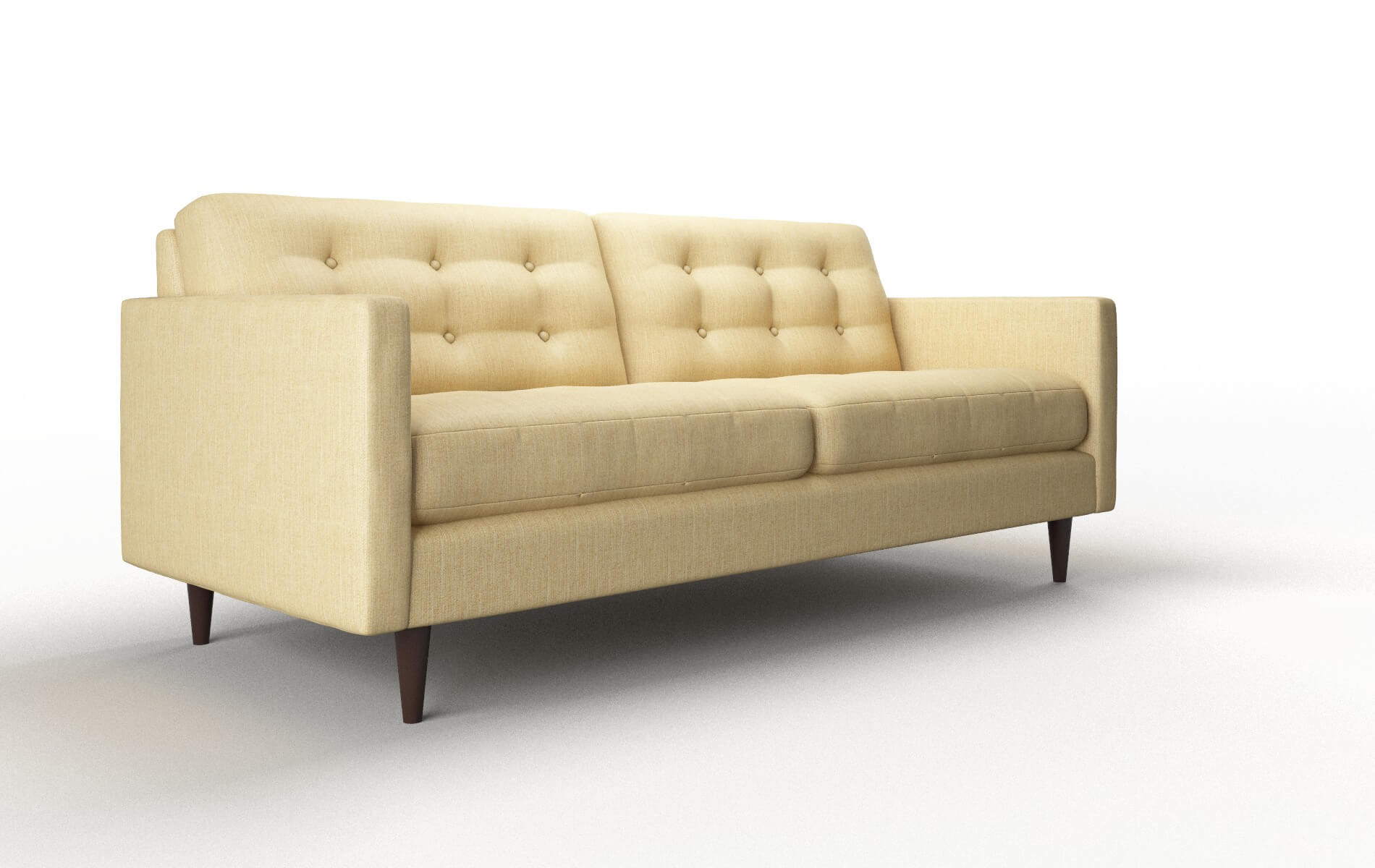 Oslo Malibu Maize Sofa espresso legs 2