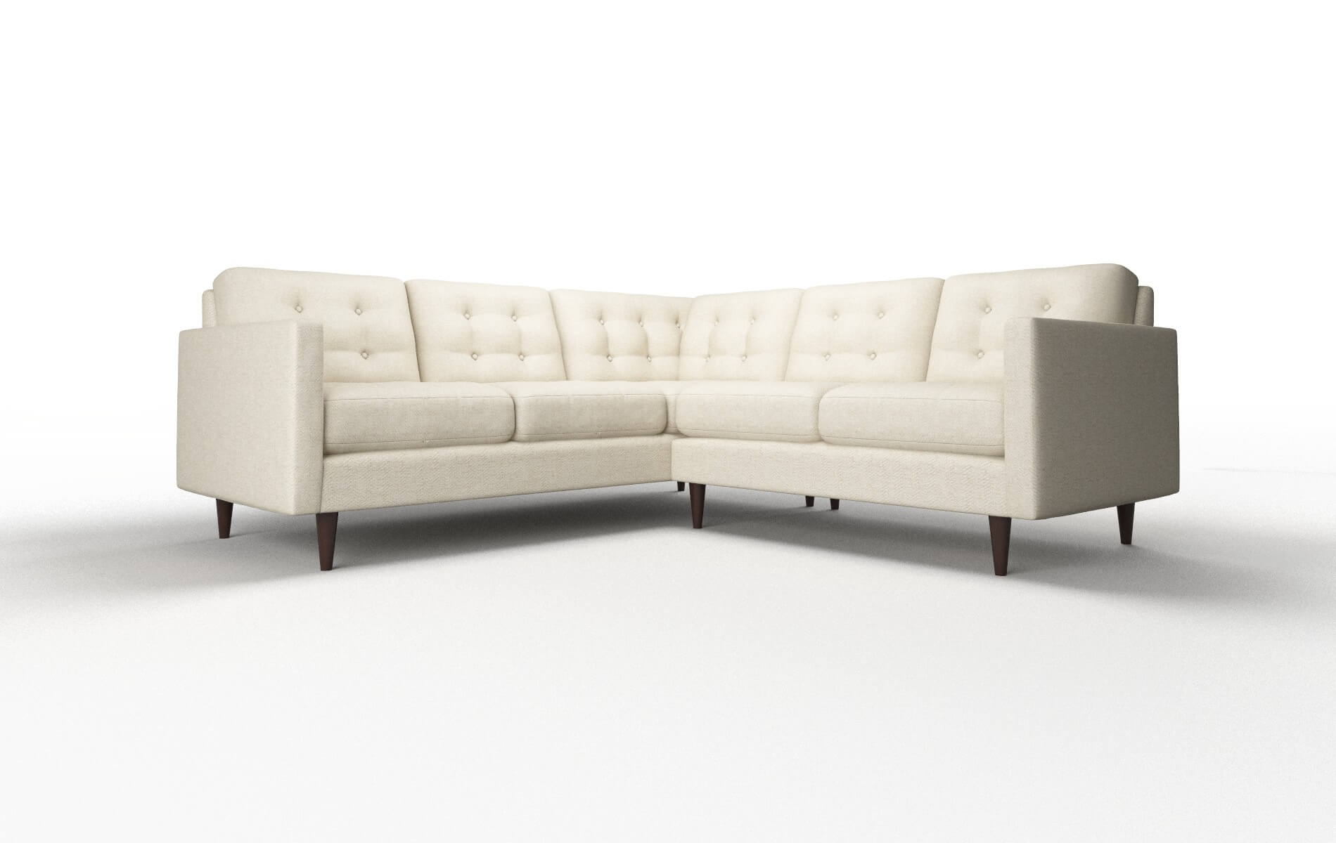 Oslo Malibu Sand Sectional espresso legs 1