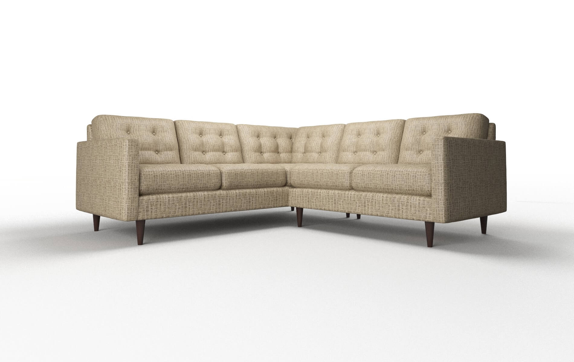 Oslo Marcy Camel Sectional espresso legs 1