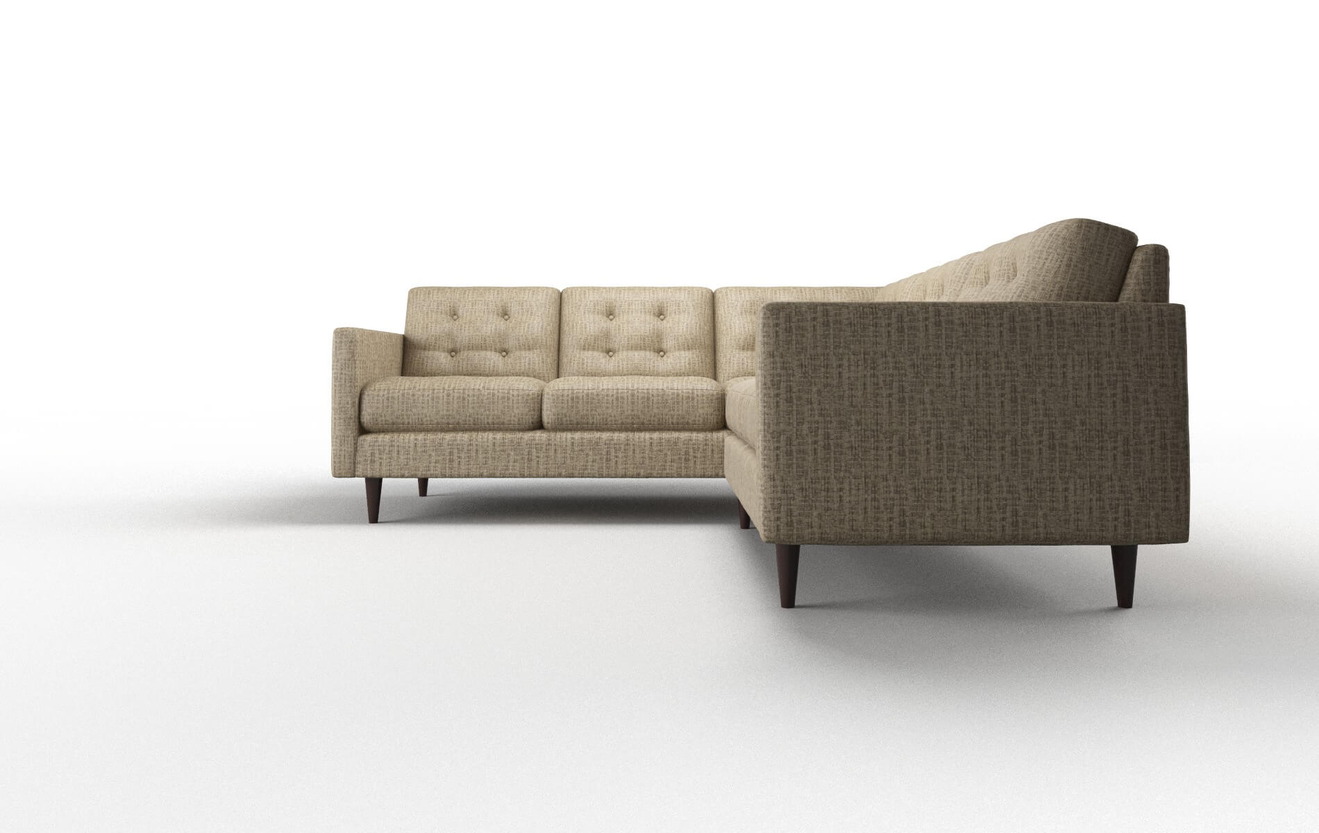 Oslo Marcy Camel Sectional espresso legs 5