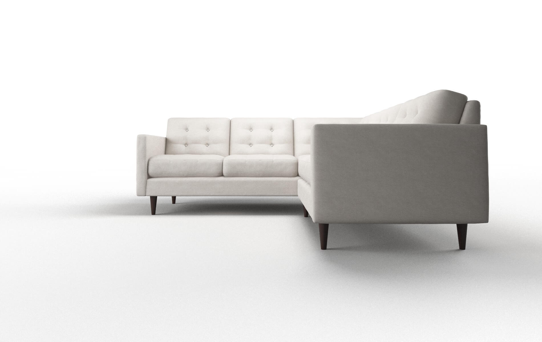 Oslo Noble Grey Sectional espresso legs 5