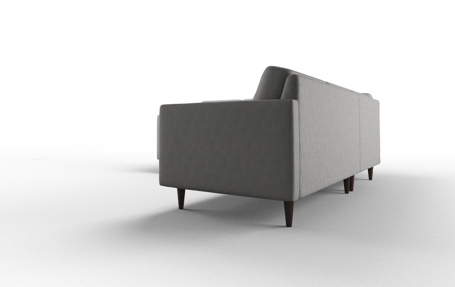 Oslo Noble Smoke Sectional espresso legs 4