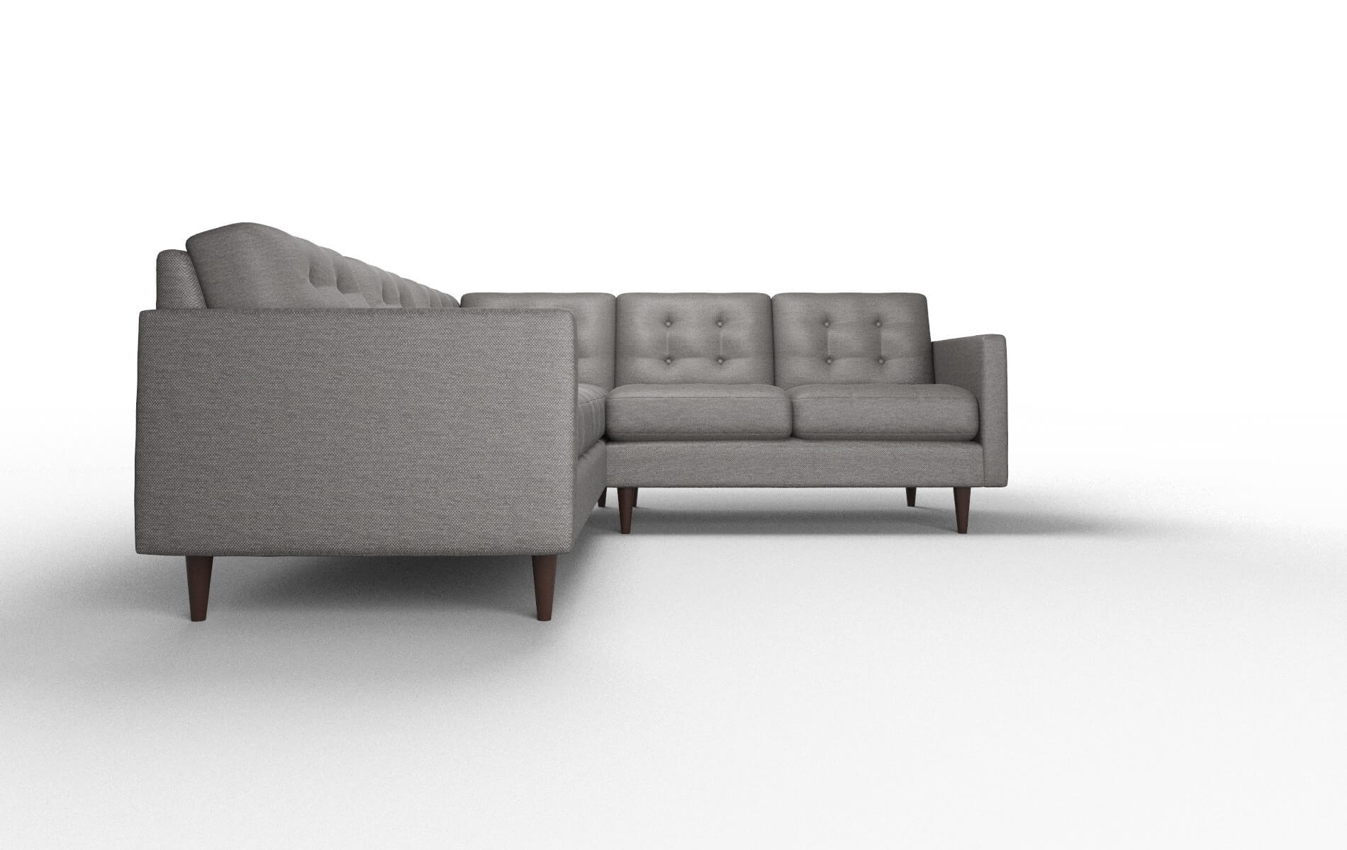 Oslo Oscar Charcoal Sectional espresso legs 2