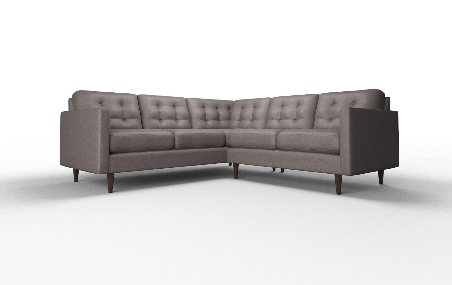 Oslo Oscar Chocolate Sectional espresso legs 1