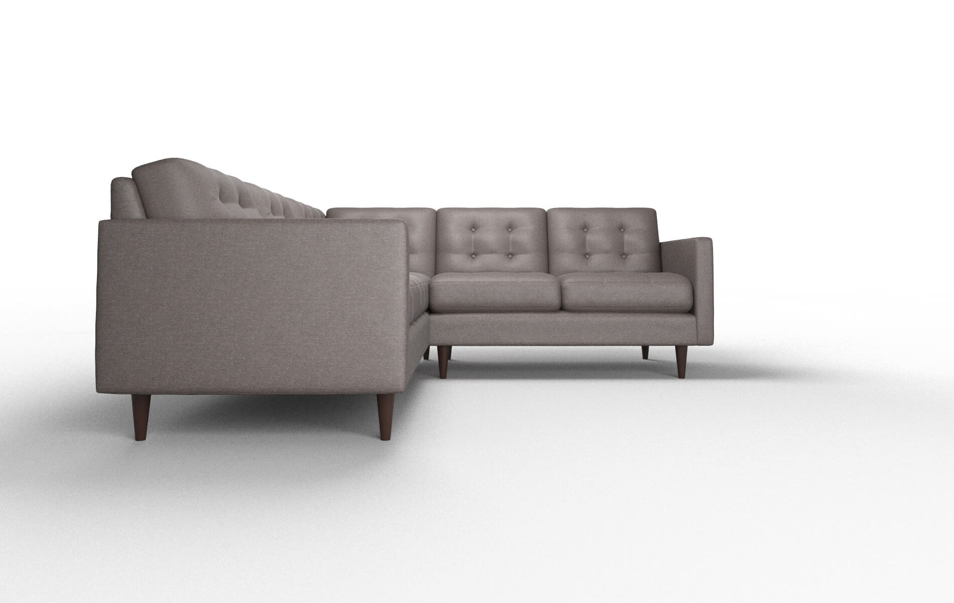 Oslo Oscar Chocolate Sectional espresso legs 2