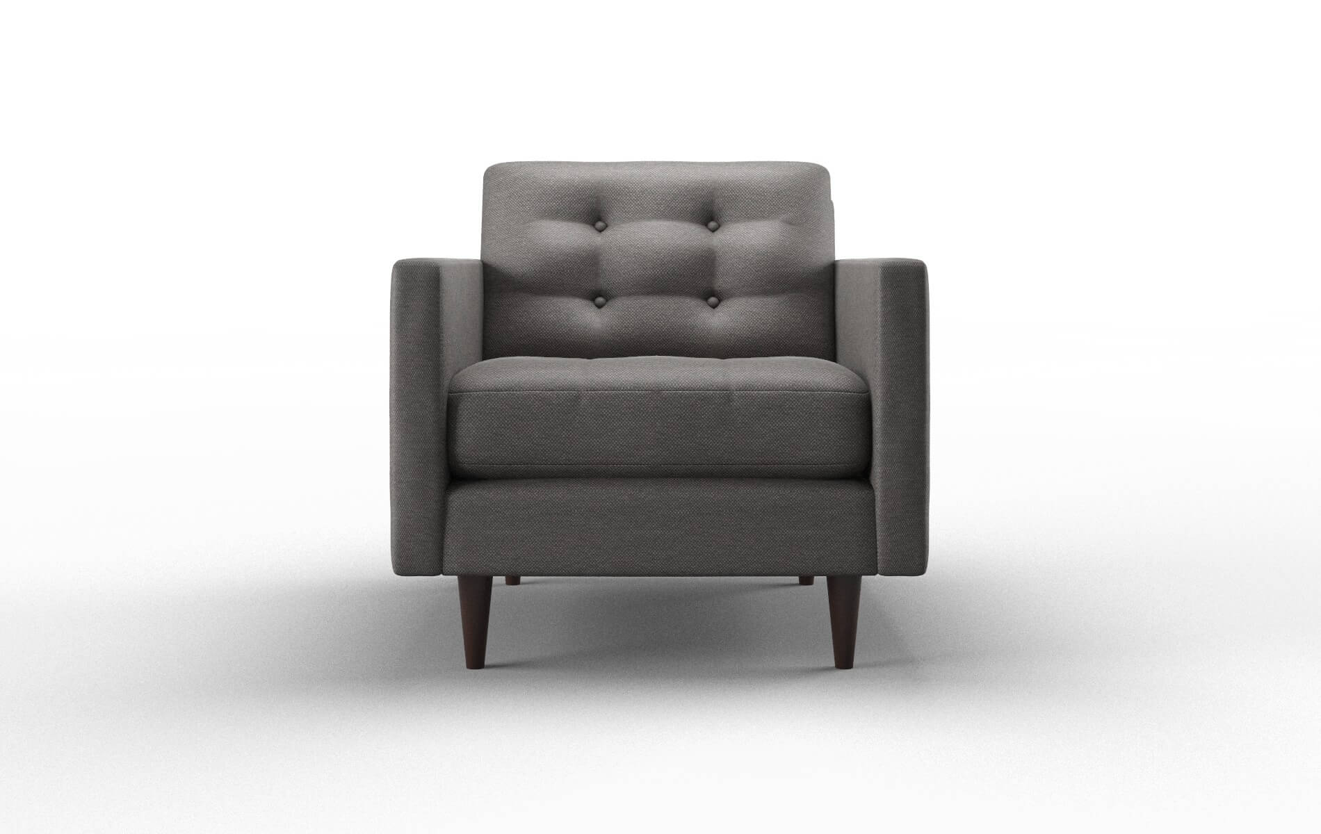 Oslo Oscar Grey Chair espresso legs 1