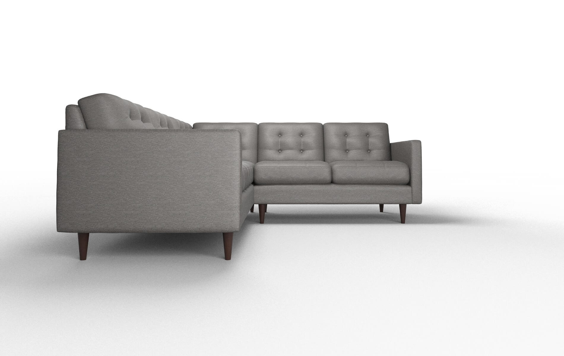 Oslo Oscar Grey Sectional espresso legs 2